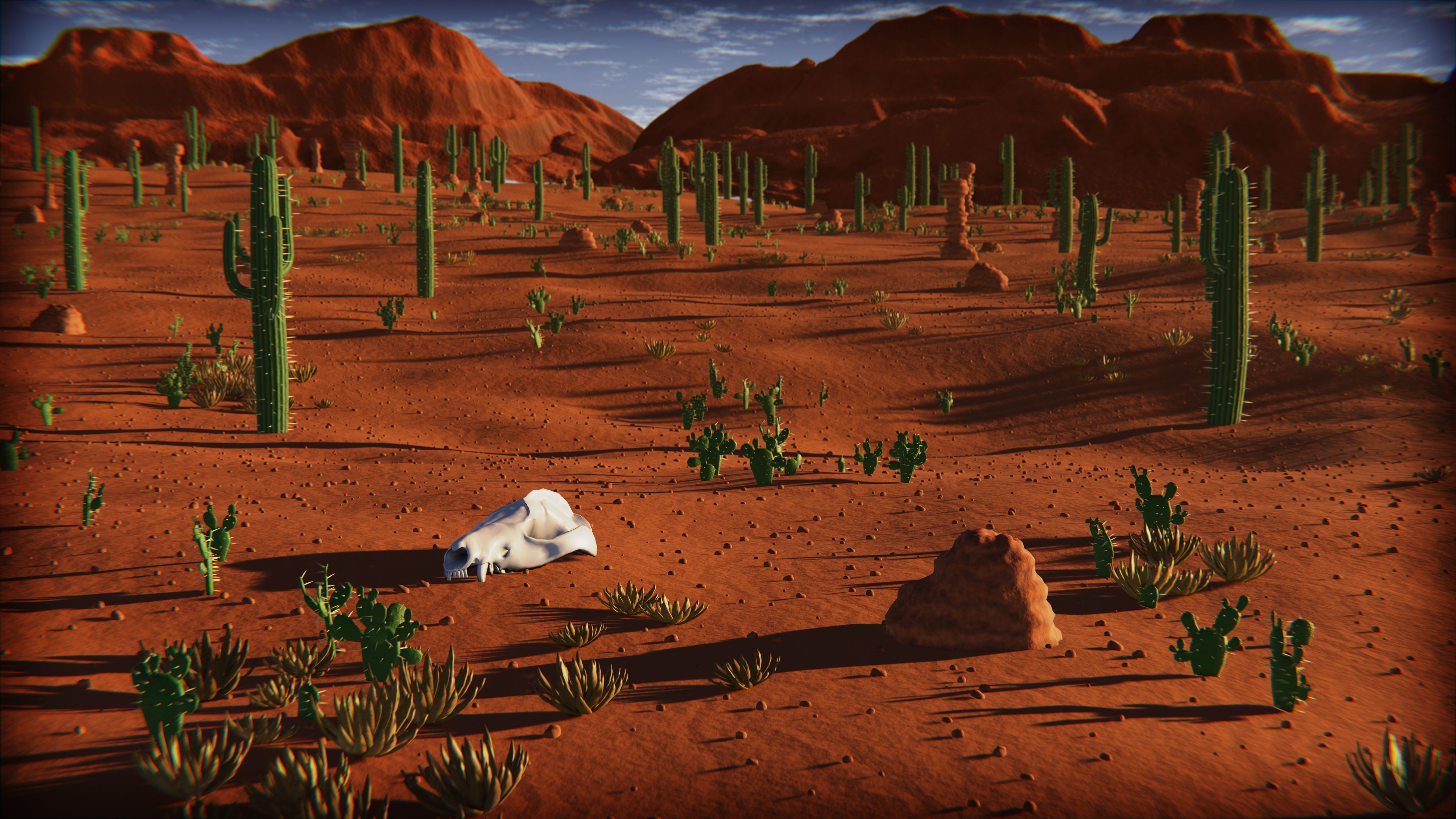 Stylized Desert Environment 3D model_5