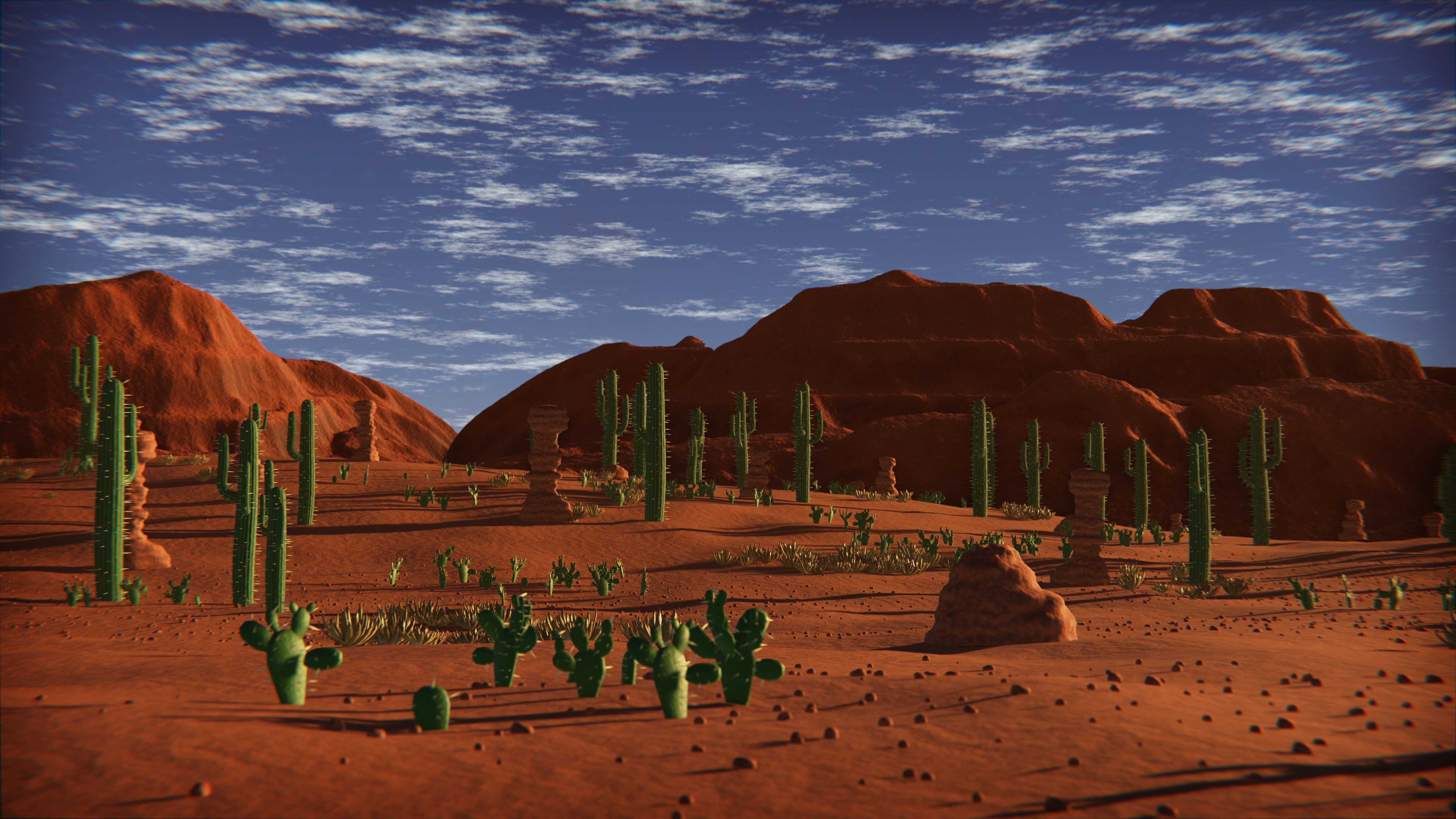 Stylized Desert Environment 3D model_4