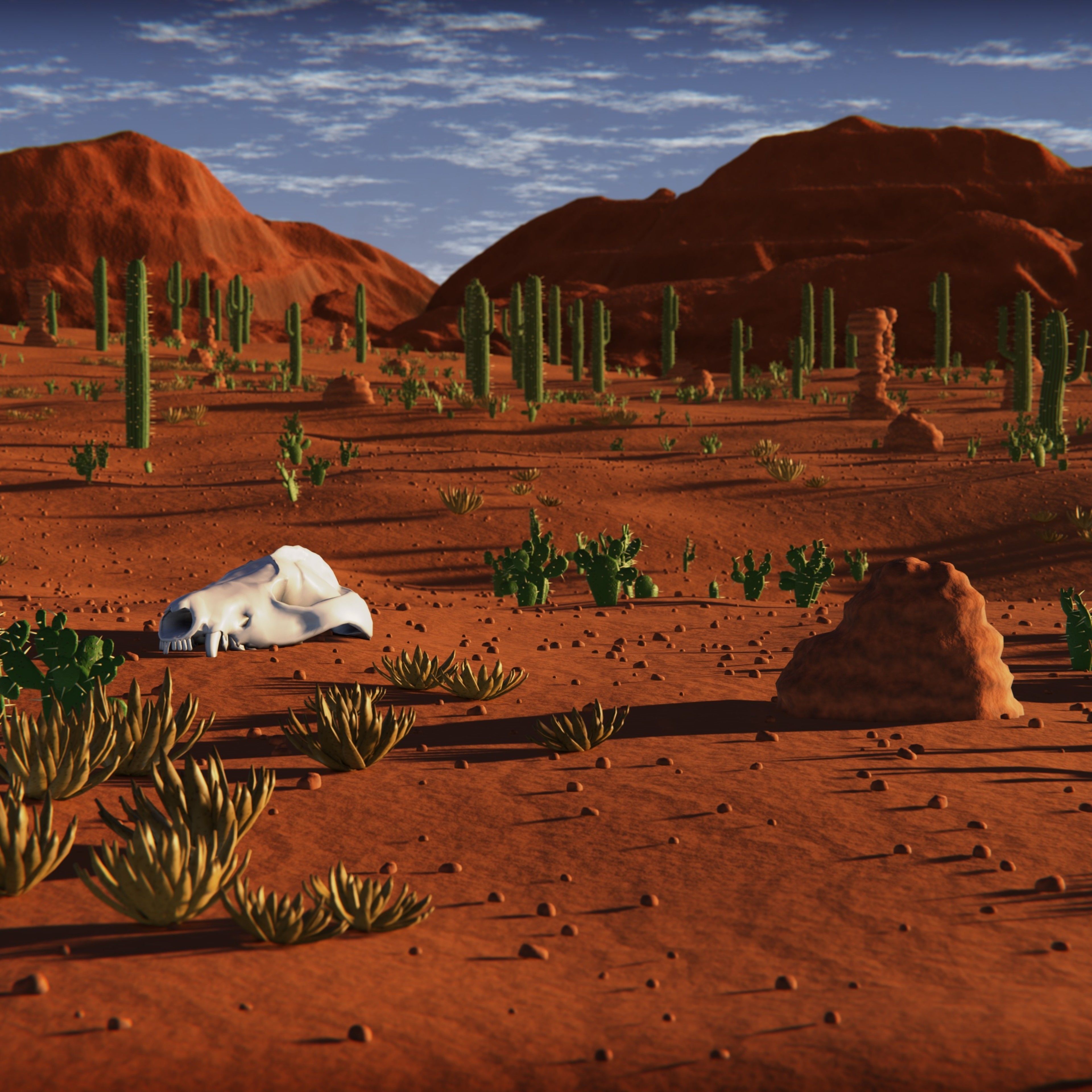 Stylized Desert Environment 3D model_16