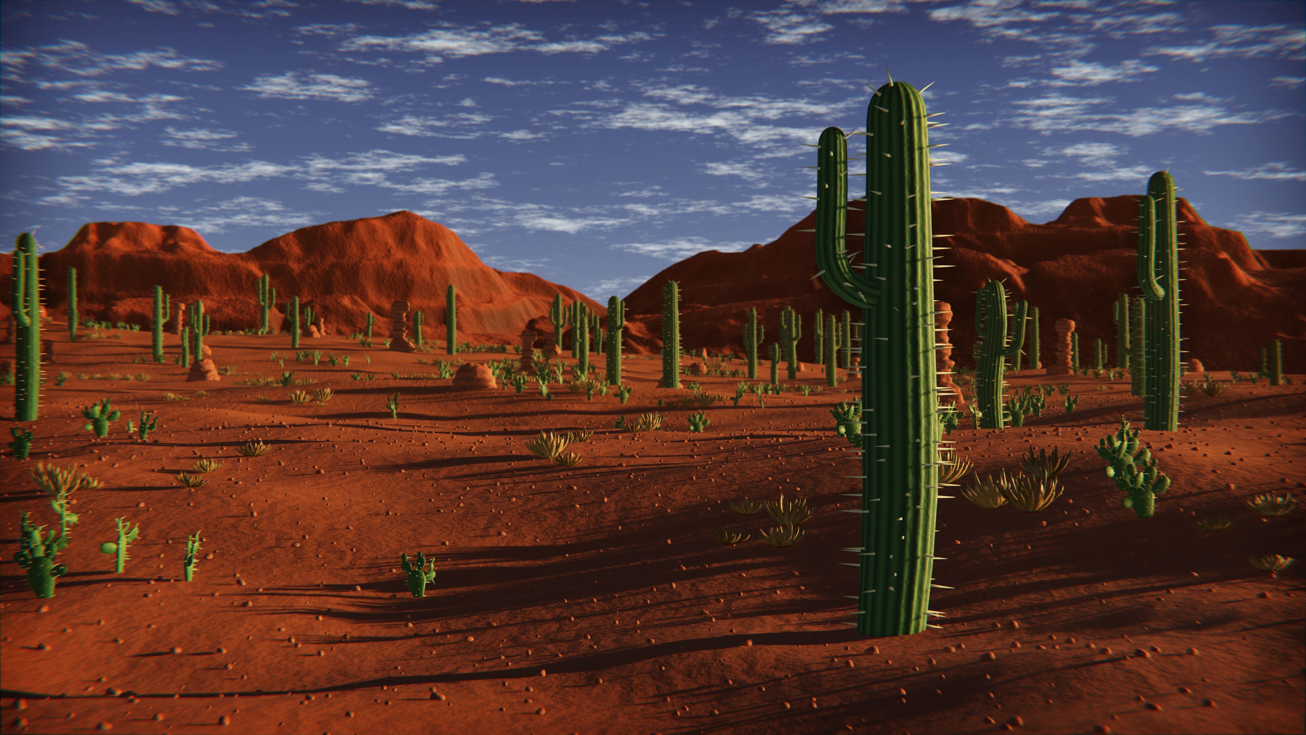 Stylized Desert Environment 3D model_3
