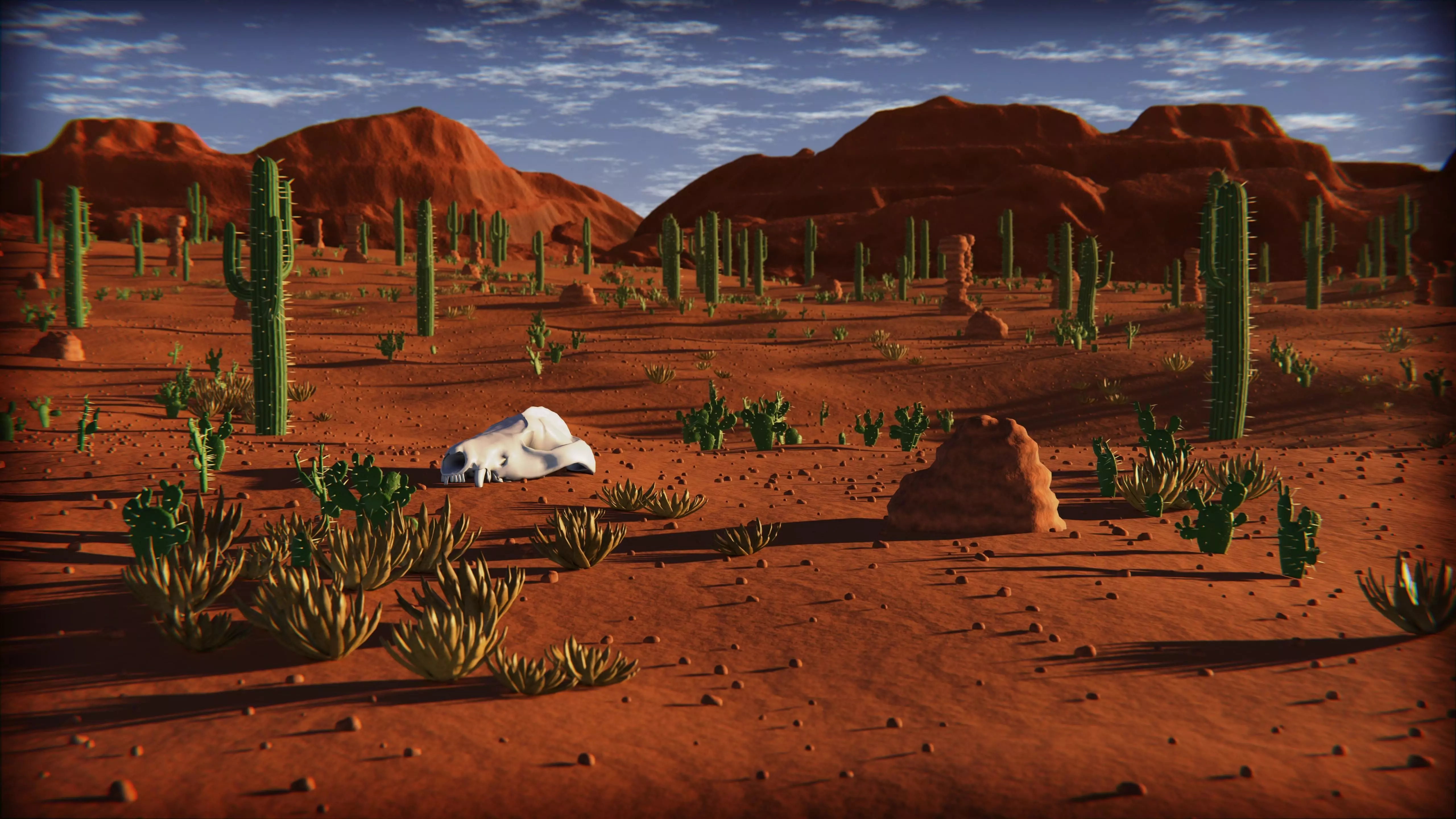 Stylized Desert Environment 3D model_0