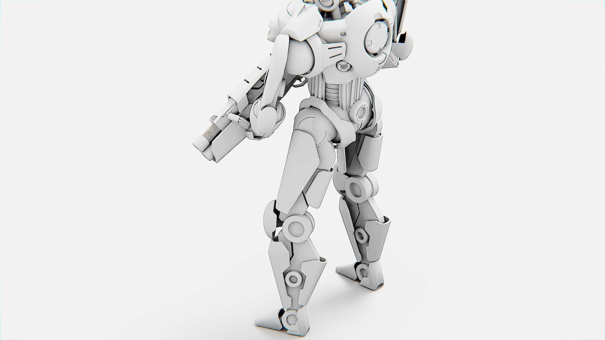 BATTLE DROID Z-8000 Rigged for Unreal Engine - Unity - MIXAMO 3D model_36