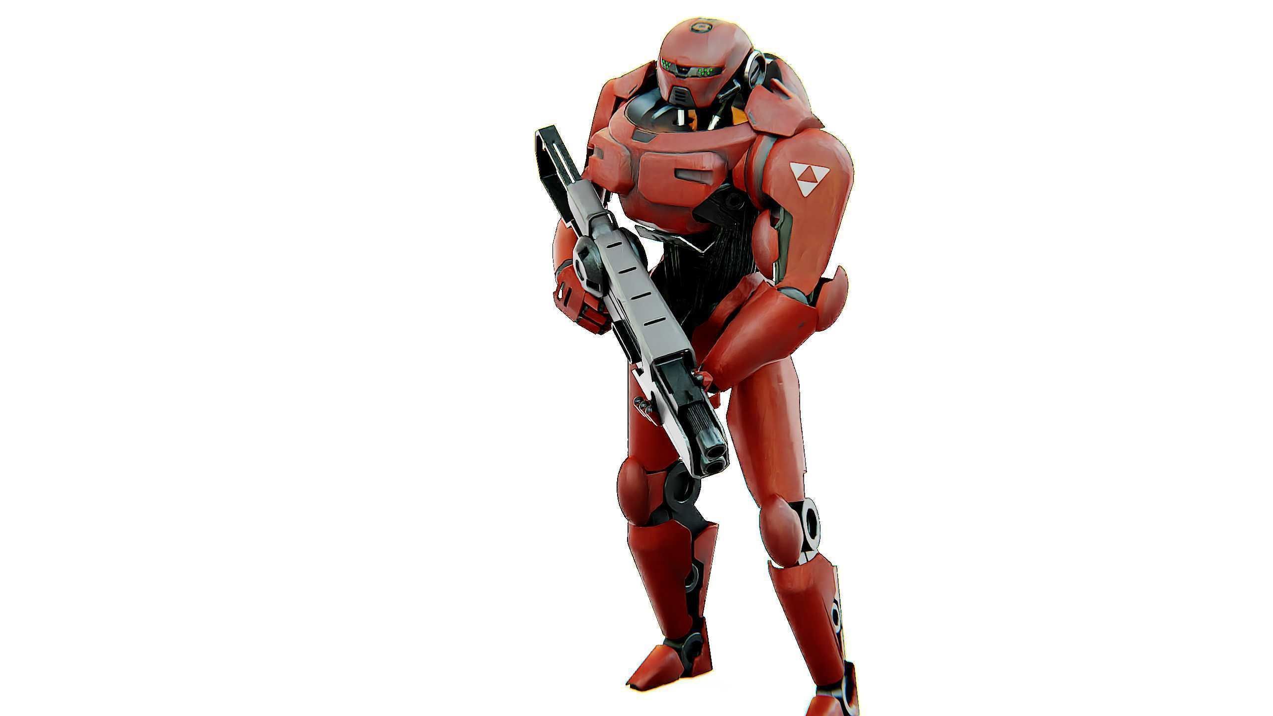 BATTLE DROID Z-8000 Rigged for Unreal Engine - Unity - MIXAMO 3D model_21