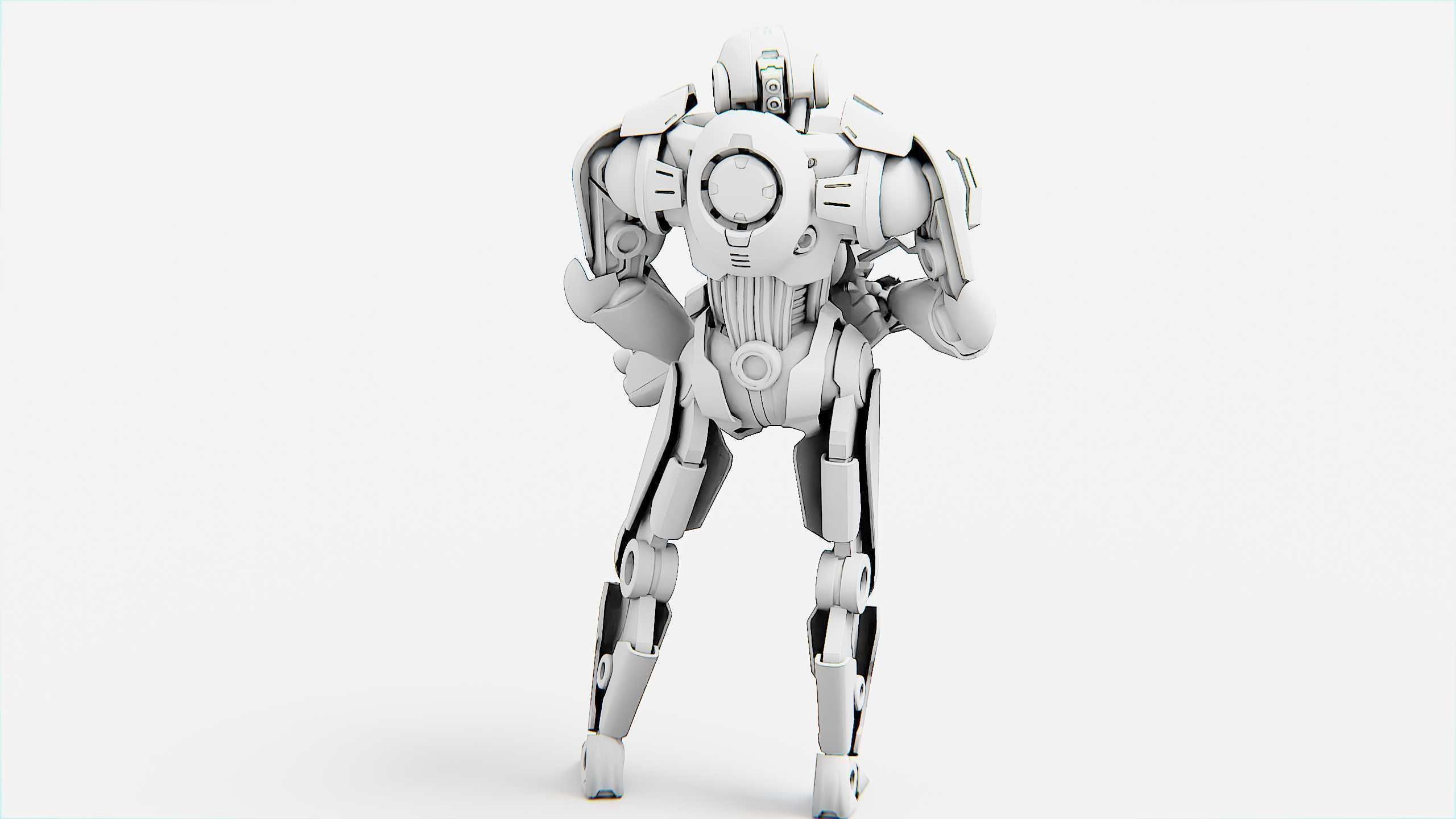 BATTLE DROID Z-8000 Rigged for Unreal Engine - Unity - MIXAMO 3D model_33