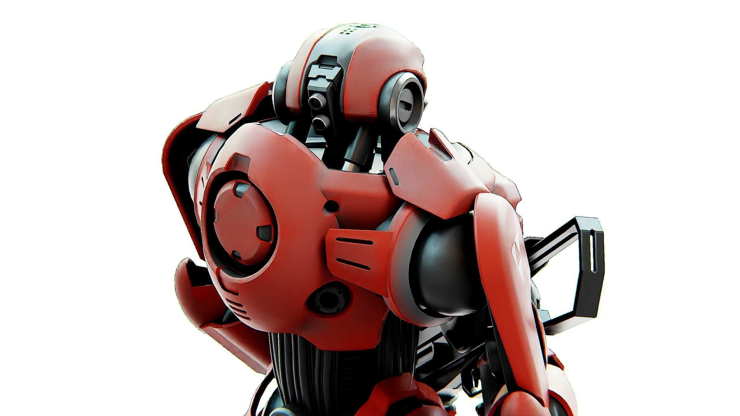 BATTLE DROID Z-8000 Rigged for Unreal Engine - Unity - MIXAMO 3D model_24