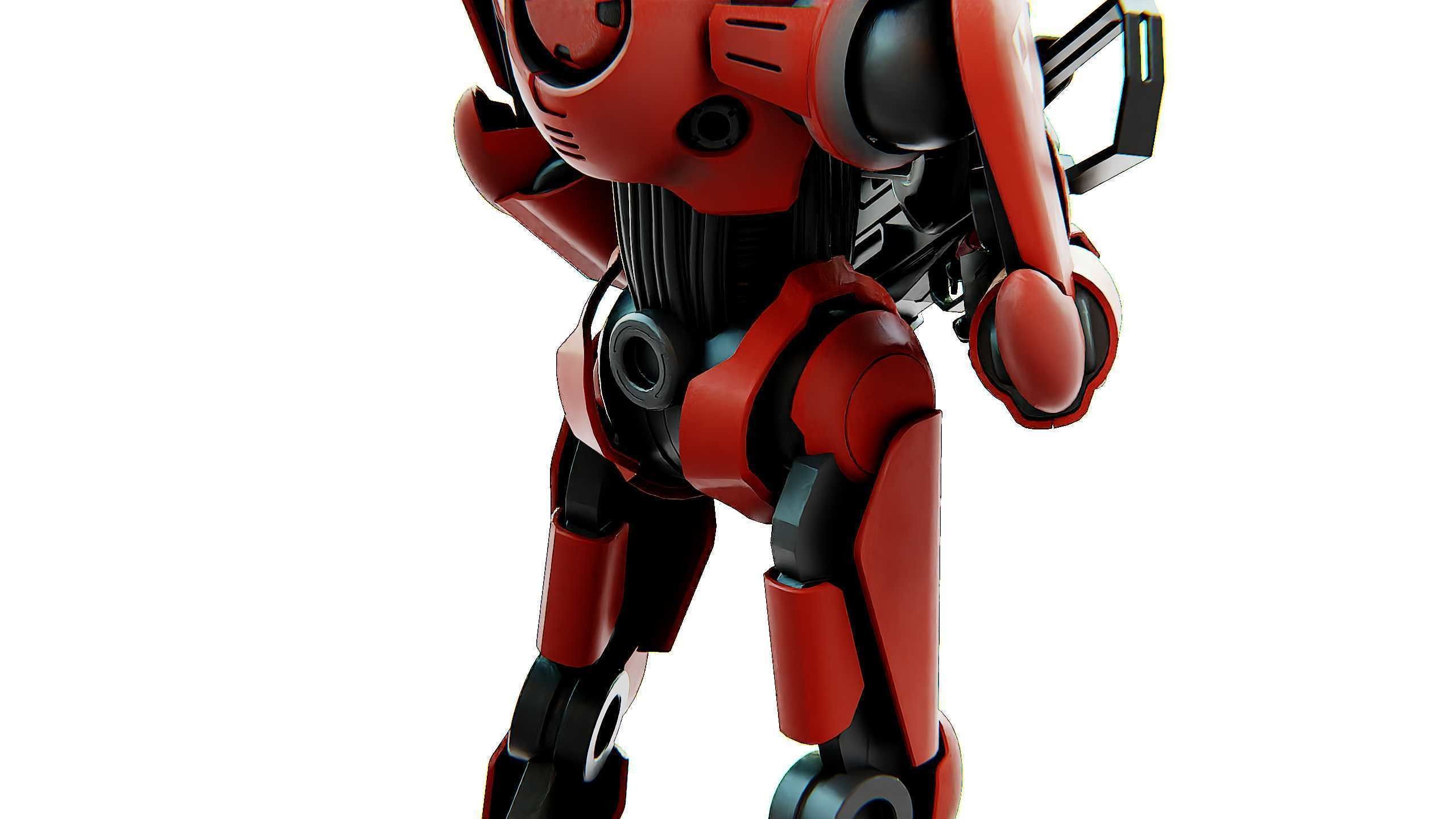 BATTLE DROID Z-8000 Rigged for Unreal Engine - Unity - MIXAMO 3D model_25