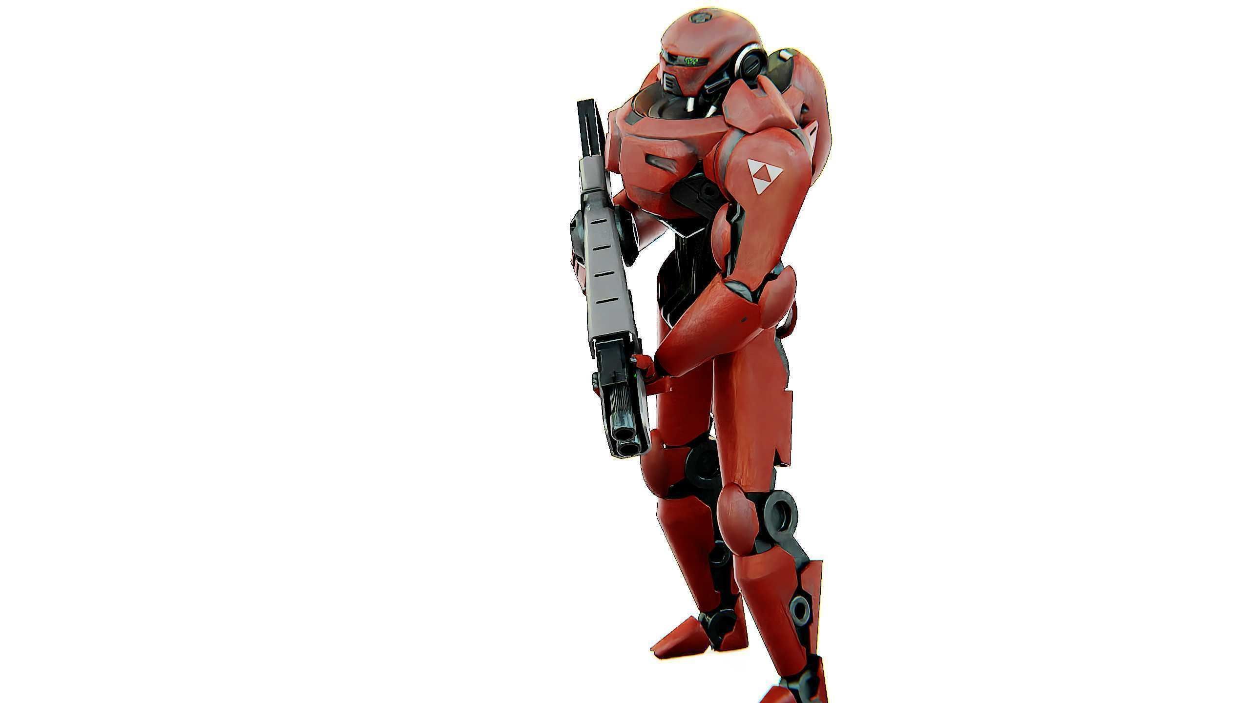 BATTLE DROID Z-8000 Rigged for Unreal Engine - Unity - MIXAMO 3D model_20