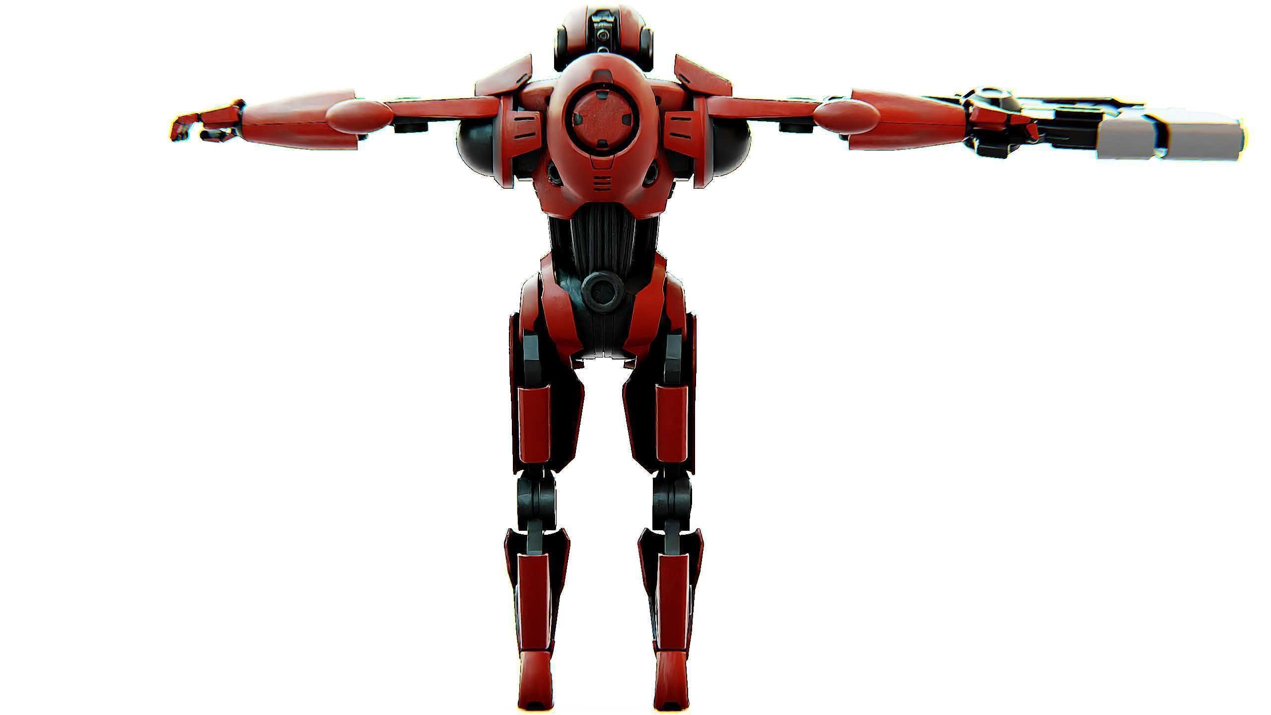 BATTLE DROID Z-8000 Rigged for Unreal Engine - Unity - MIXAMO 3D model_31