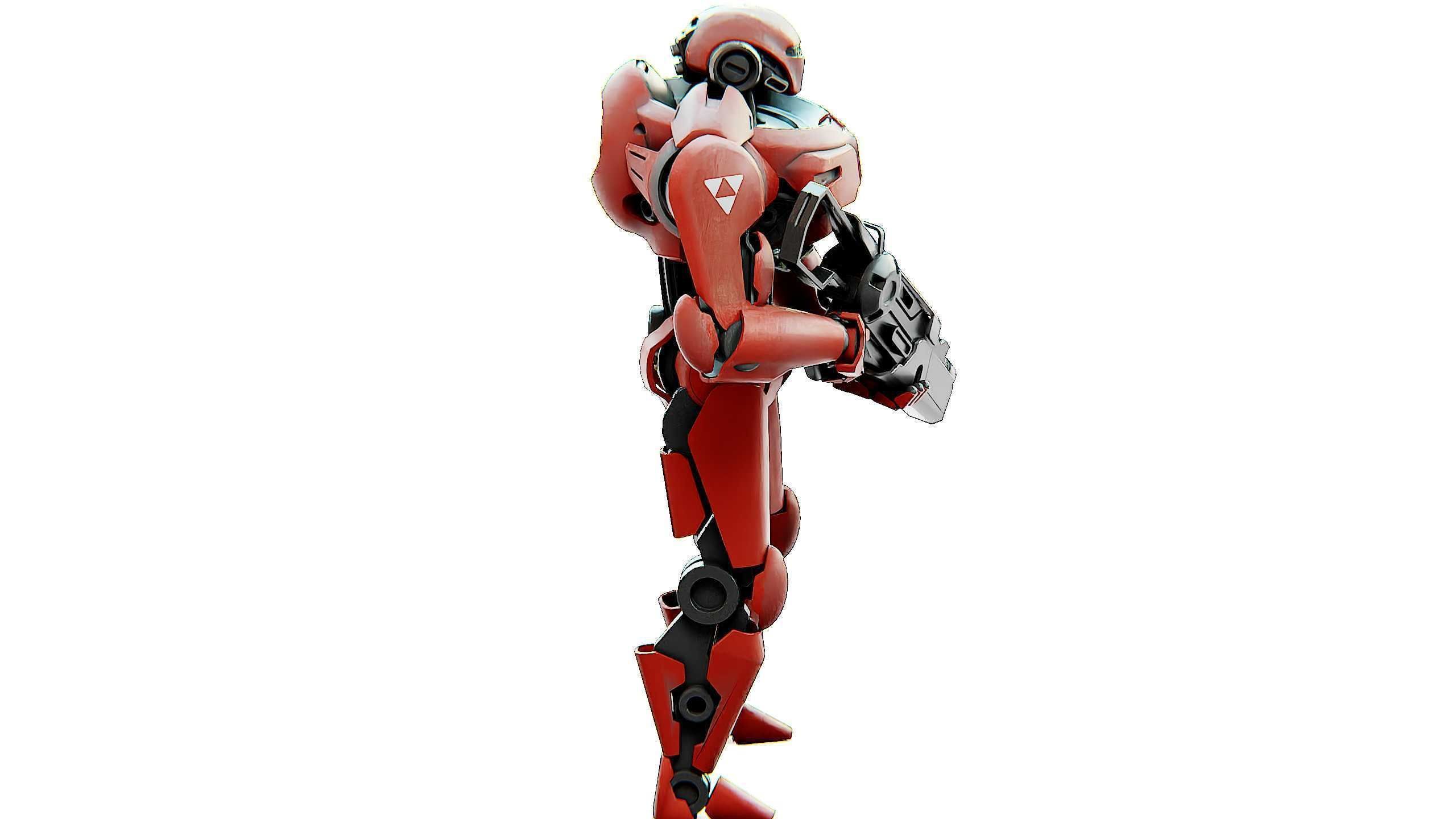 BATTLE DROID Z-8000 Rigged for Unreal Engine - Unity - MIXAMO 3D model_8