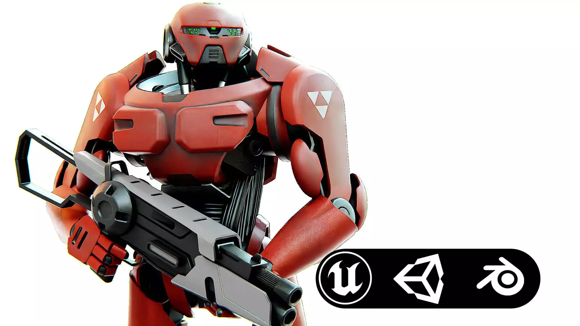 BATTLE DROID Z-8000 Rigged for Unreal Engine - Unity - MIXAMO 3D model_0