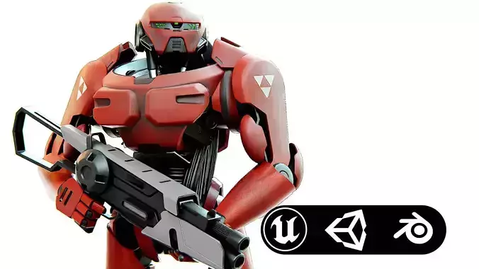 BATTLE DROID Z-8000 Rigged for Unreal Engine - Unity - MIXAMO 3D model BATTLE DROID Z-8000 Rigged for Unreal Engine - Unity - MIXAMO 3D model