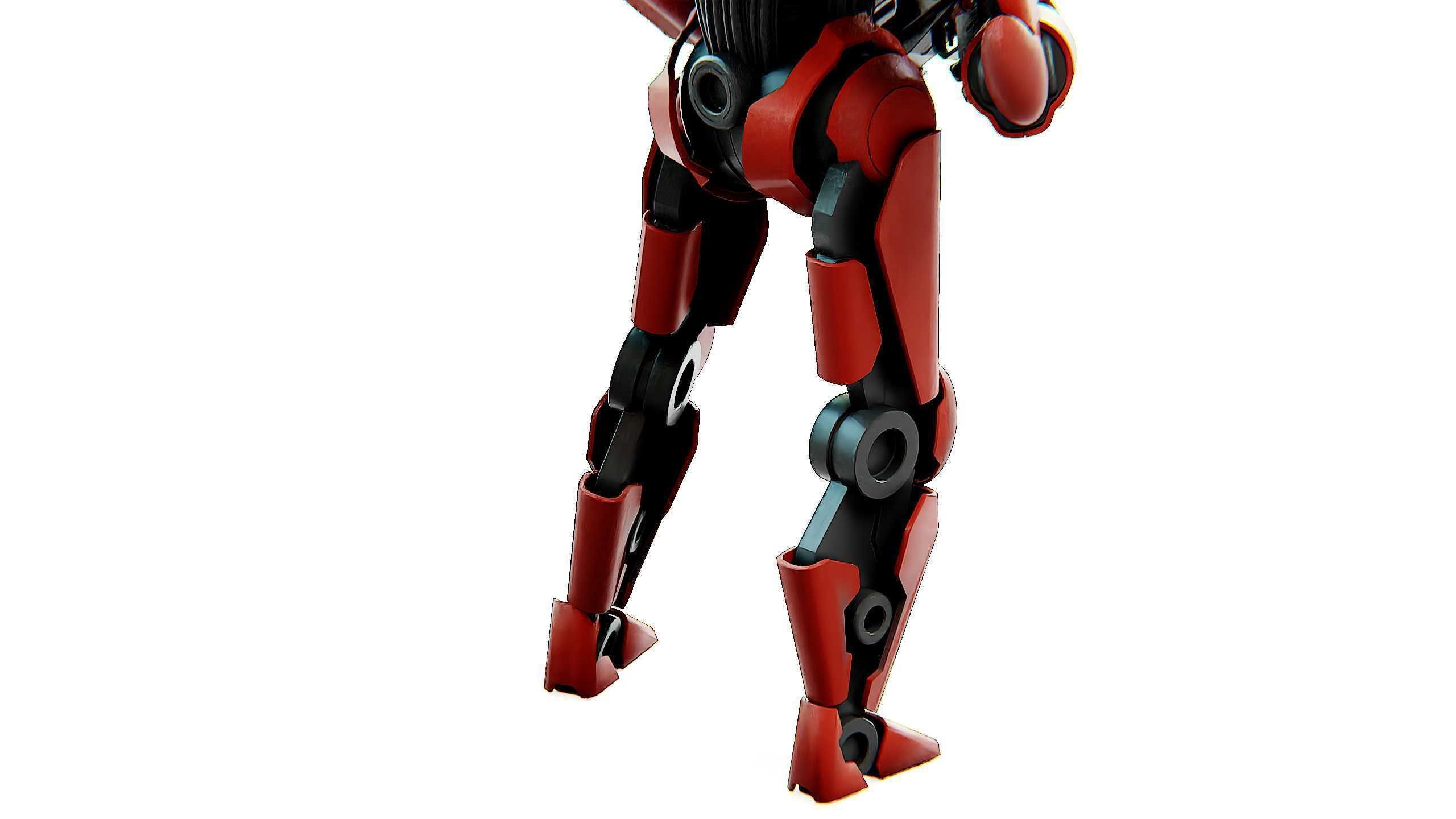 BATTLE DROID Z-8000 Rigged for Unreal Engine - Unity - MIXAMO 3D model_26