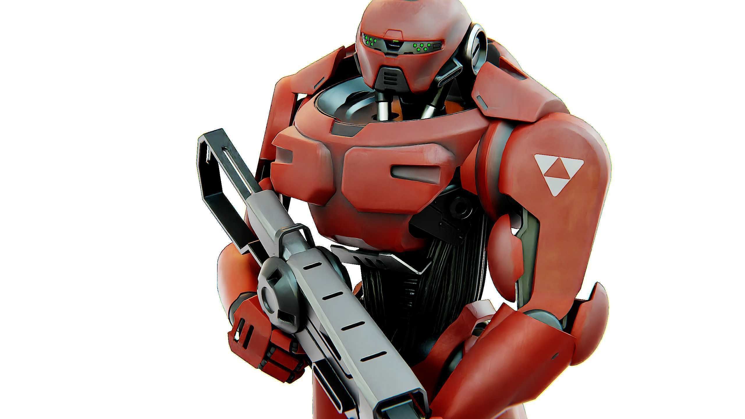 BATTLE DROID Z-8000 Rigged for Unreal Engine - Unity - MIXAMO 3D model_22