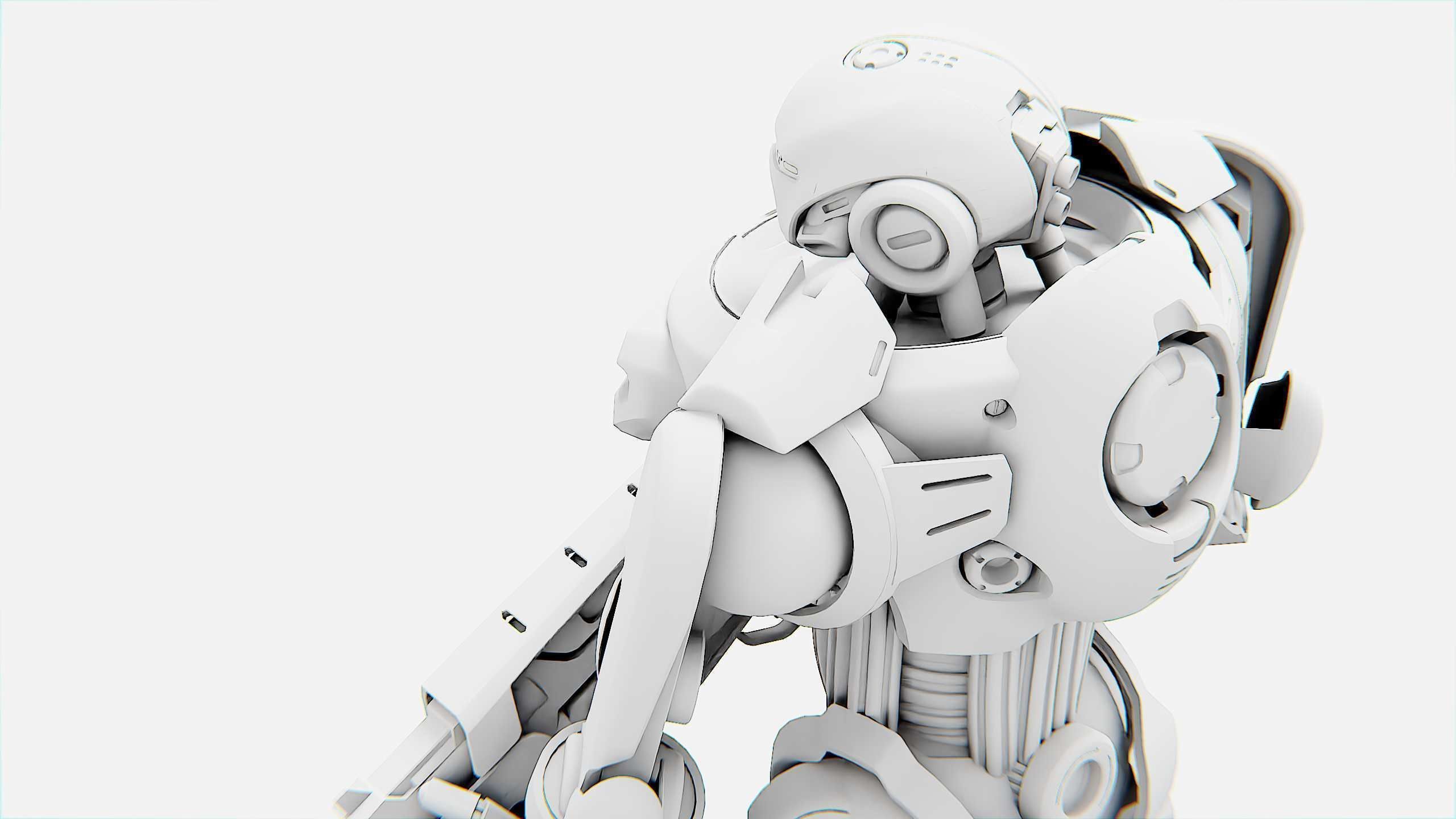 BATTLE DROID Z-8000 Rigged for Unreal Engine - Unity - MIXAMO 3D model_35