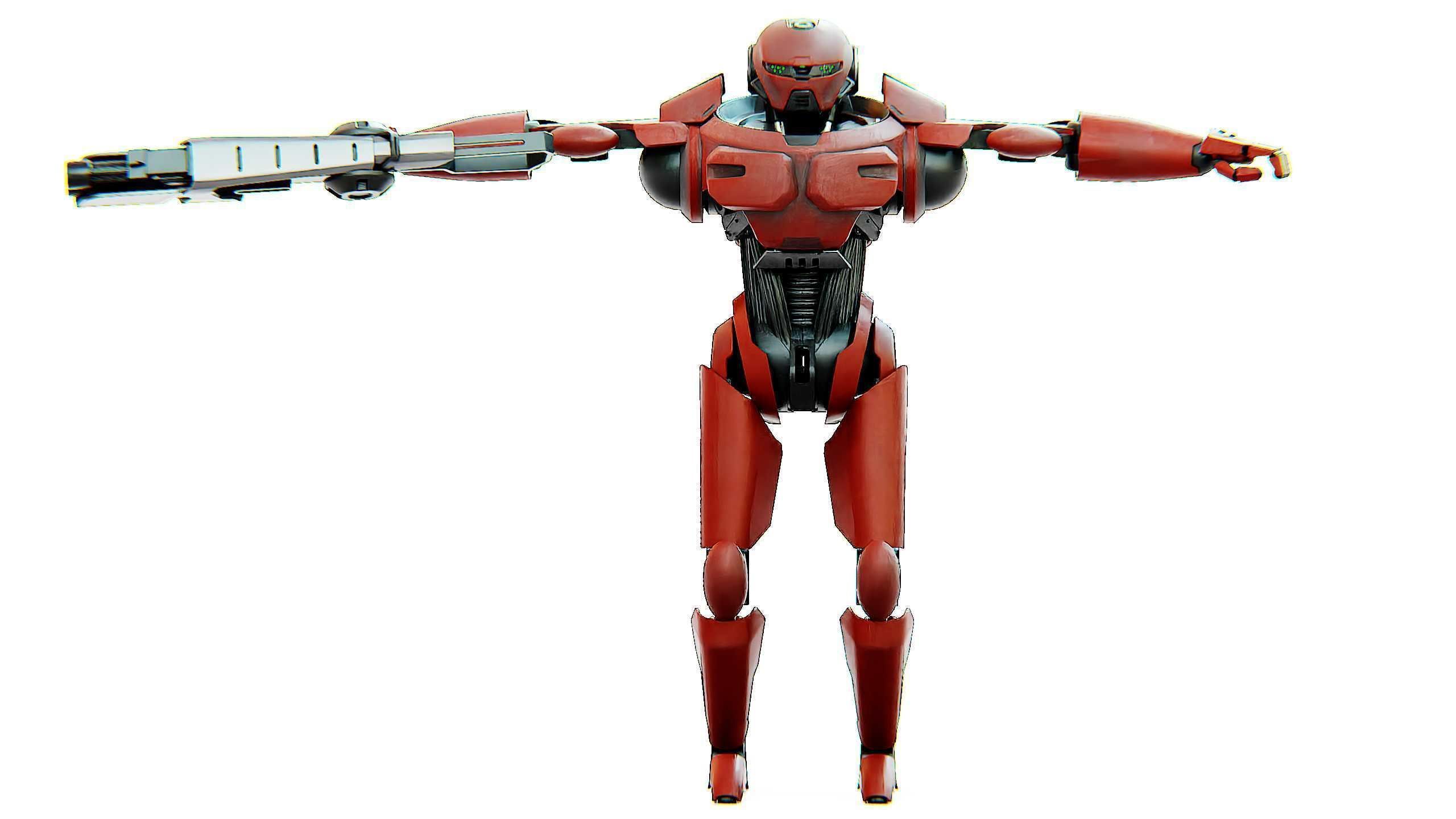 BATTLE DROID Z-8000 Rigged for Unreal Engine - Unity - MIXAMO 3D model_30