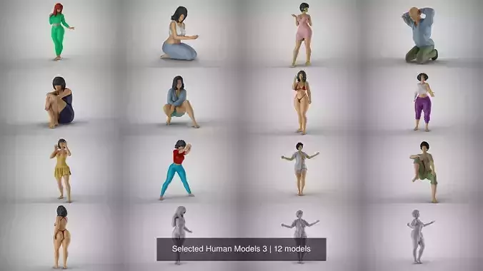 Selected Human Models 3 3D Model Collection