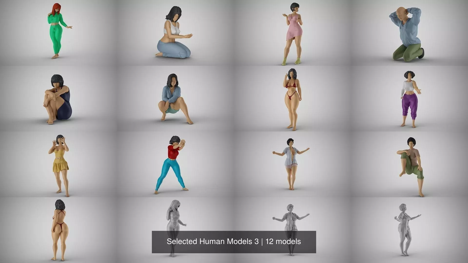 Selected Human Models 3 3D Model Collection_0