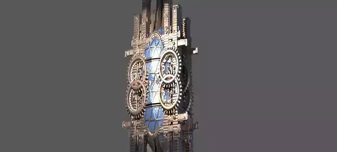 Faberge egg Tower Steampunk Time Tower 3D model