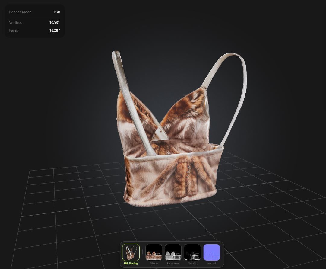 Fur Top PBR 4k Low-poly 3D model_1