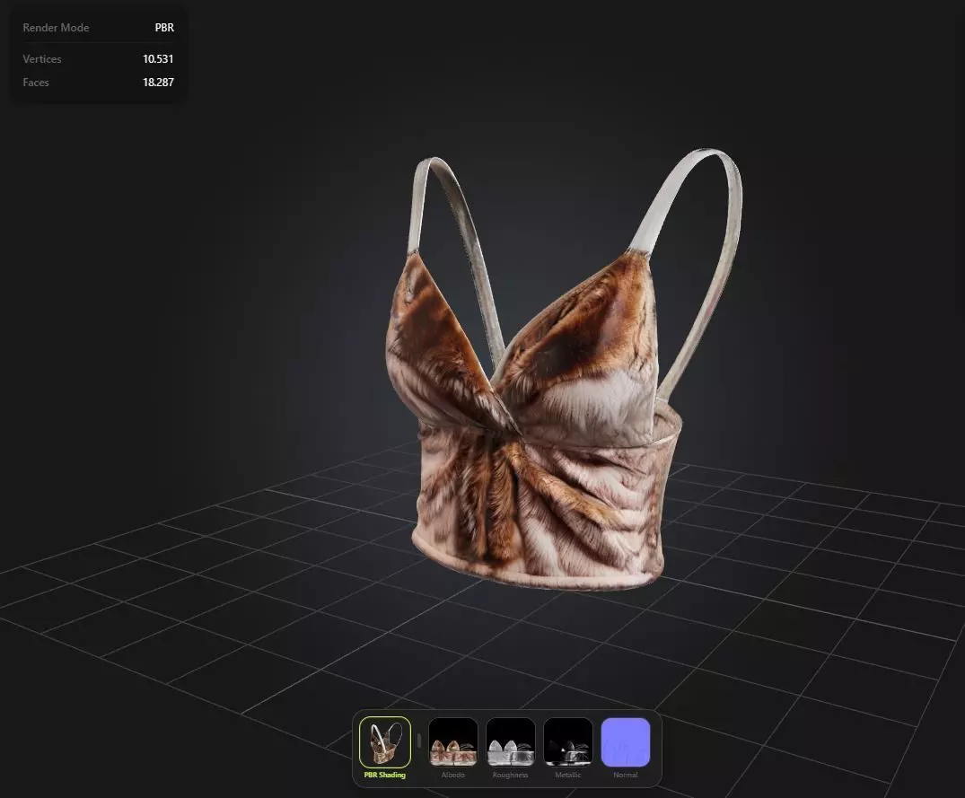 Fur Top PBR 4k Low-poly 3D model_0