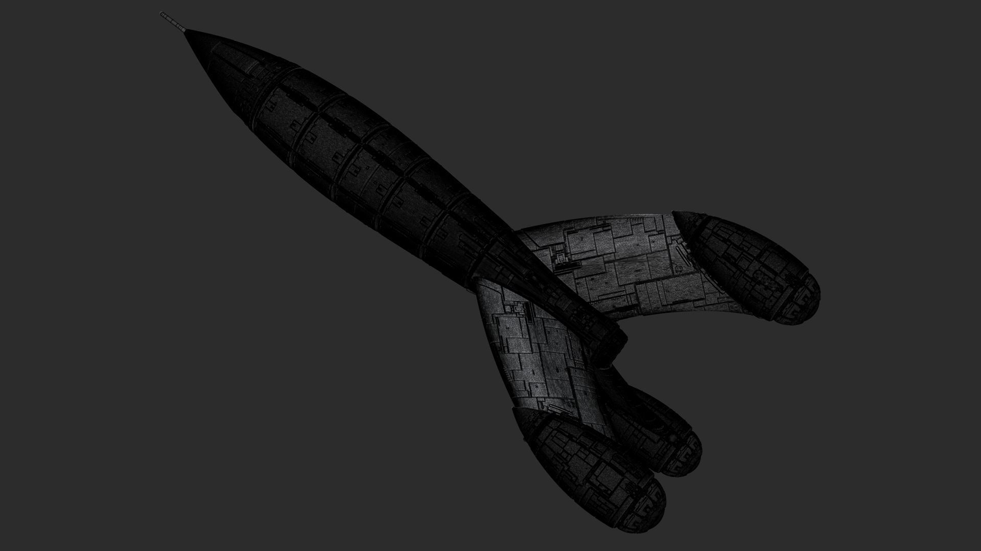 The red rocket from The Adventures of Tintin  3D print model_2