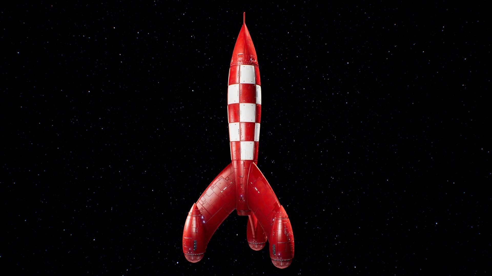 The red rocket from The Adventures of Tintin  3D print model_36