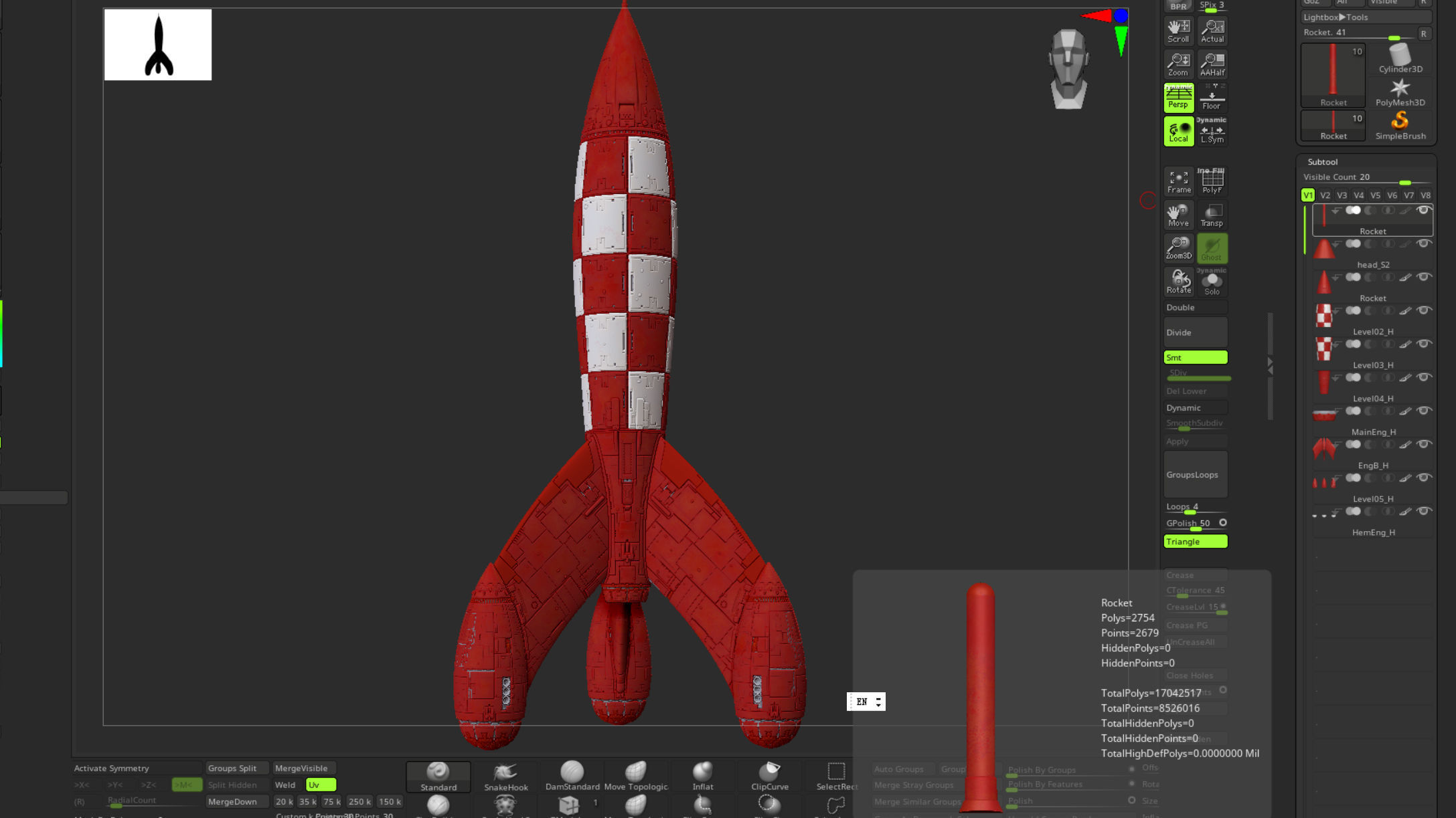 The red rocket from The Adventures of Tintin  3D print model_13