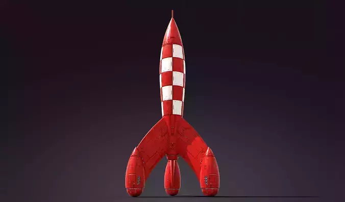  The red rocket from The Adventures of Tintin  3D print model