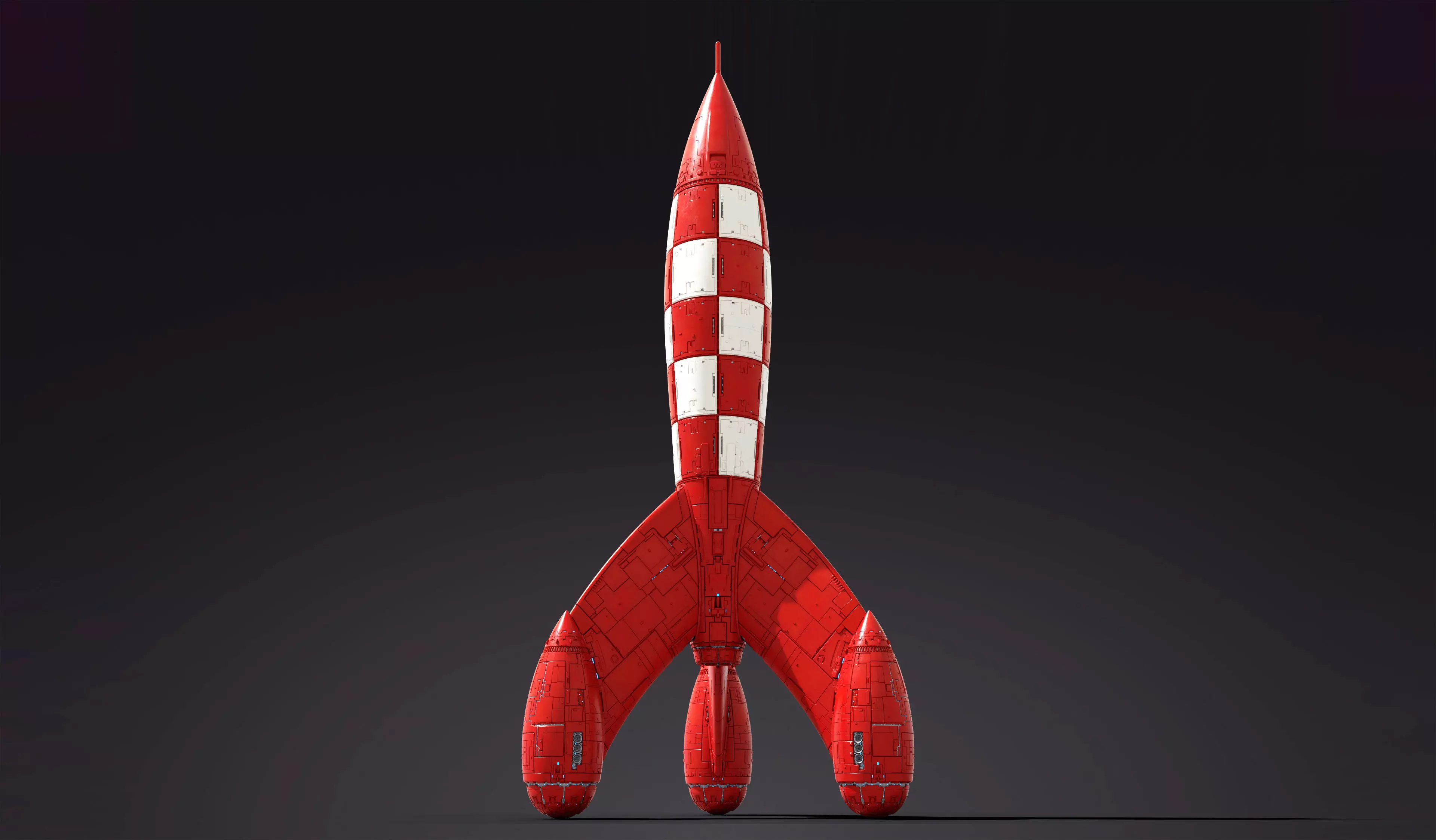 The red rocket from The Adventures of Tintin  3D print model_0