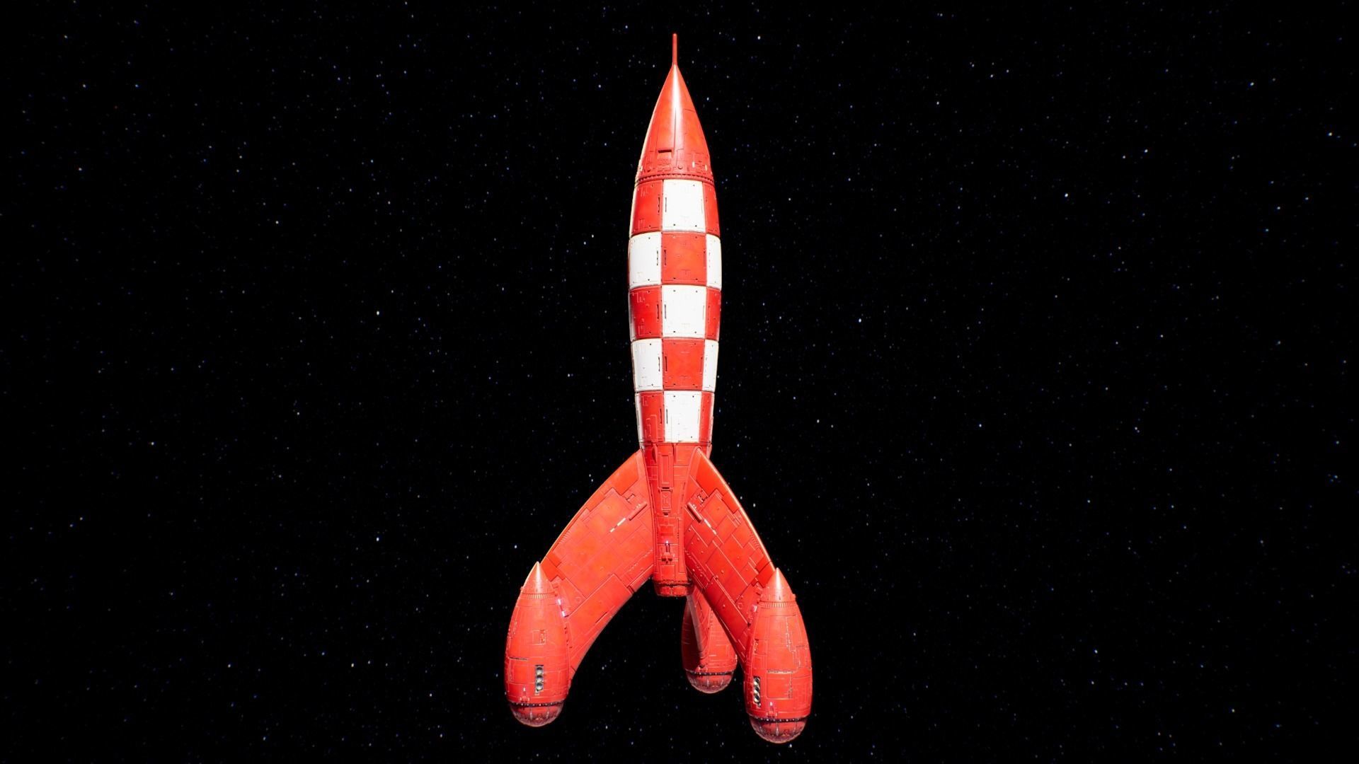 The red rocket from The Adventures of Tintin  3D print model_35