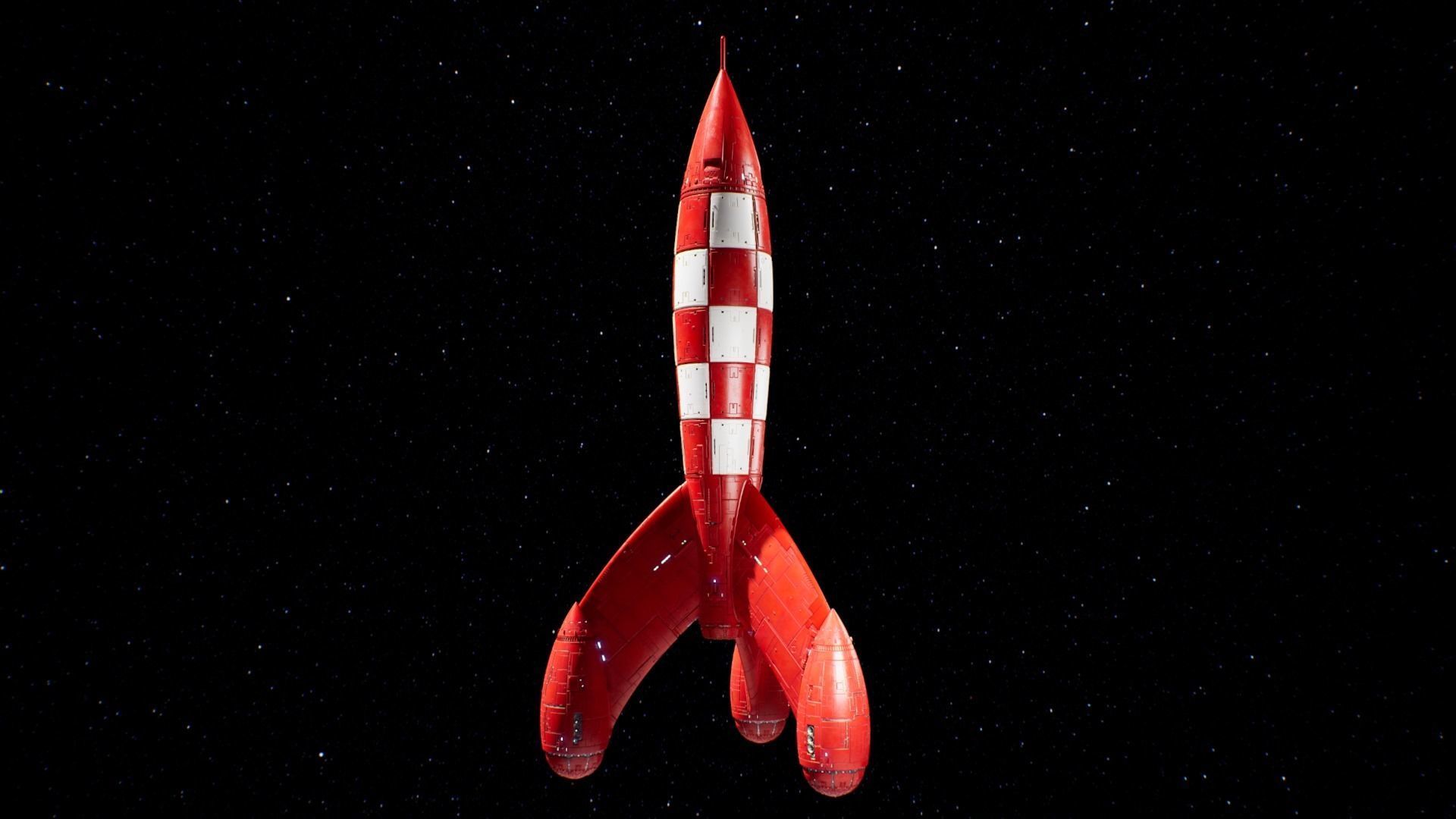 The red rocket from The Adventures of Tintin  3D print model_37