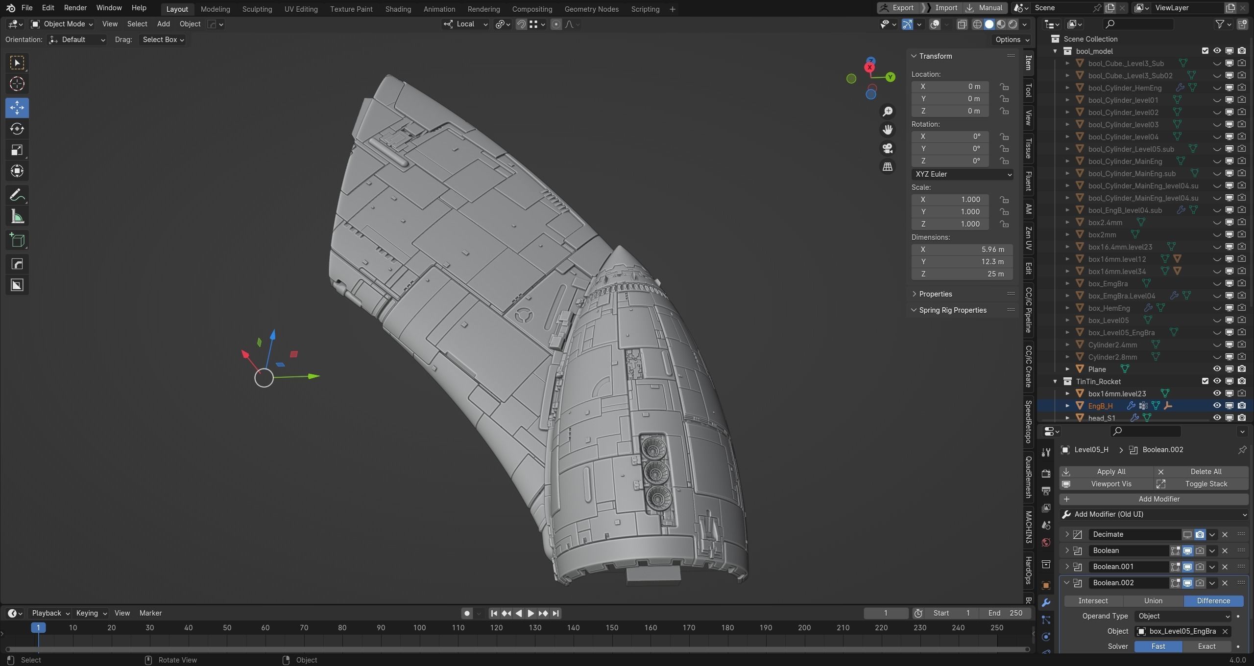 The red rocket from The Adventures of Tintin  3D print model_33