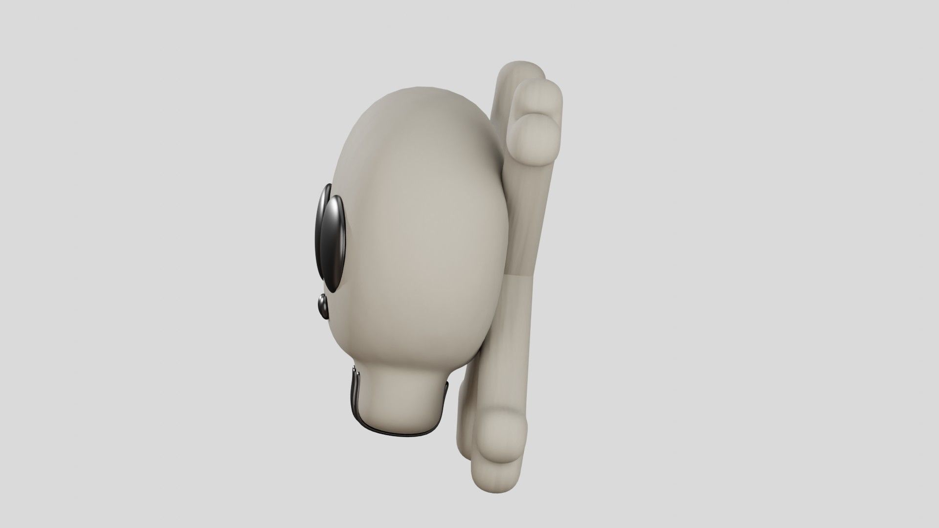 Skull Cute 3D Illustration 3D model_5