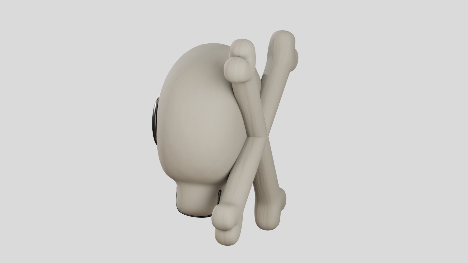 Skull Cute 3D Illustration 3D model_6