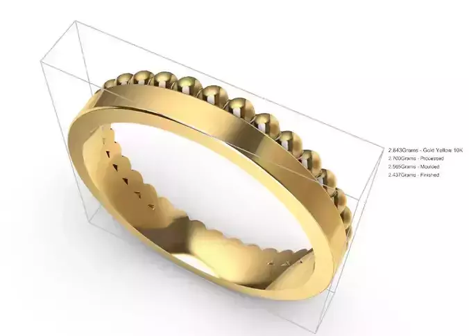 Simple 3D modeling ring ready for print