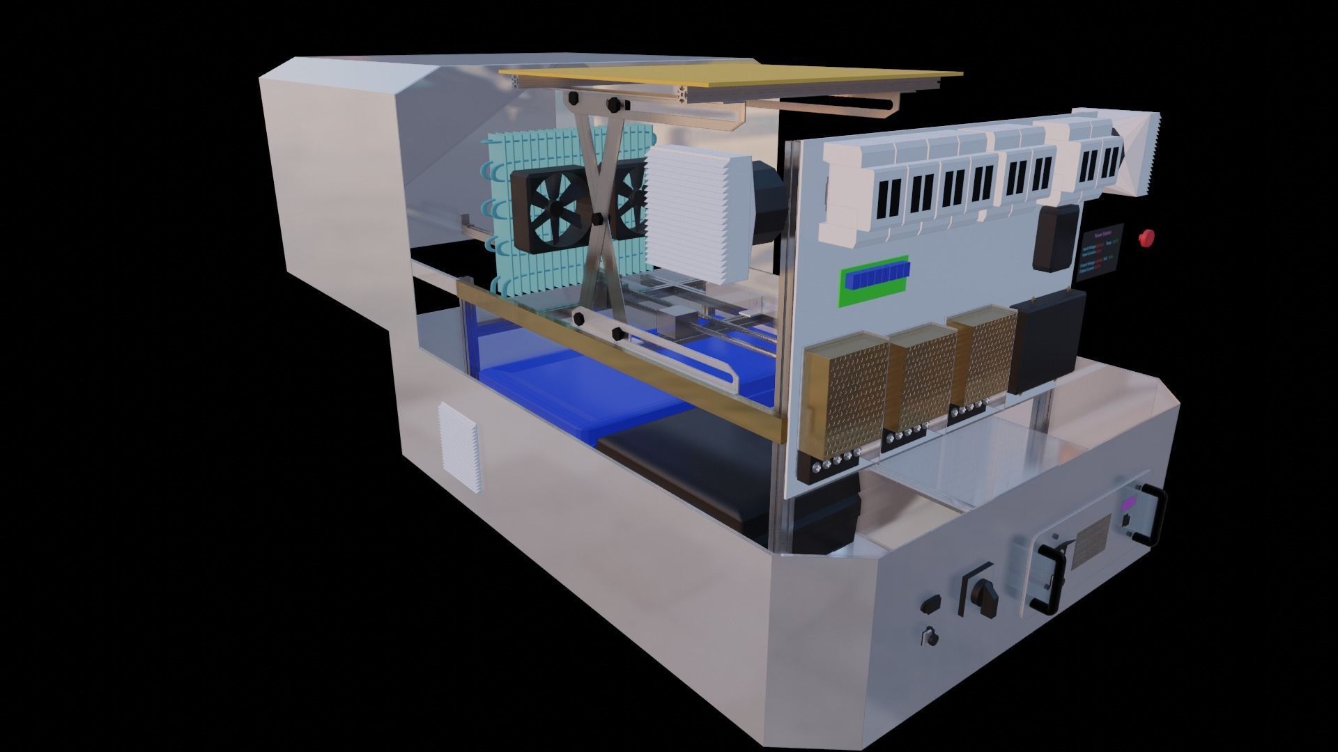 3D Model Design of Drone Dock Shutter Auto Charge 3D print model_4