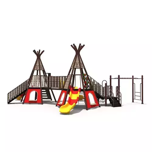Kids outdoor commercial play structure 3D model 3D model