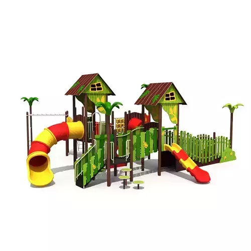 Kids outdoor commercial play structure 3D model 3D model