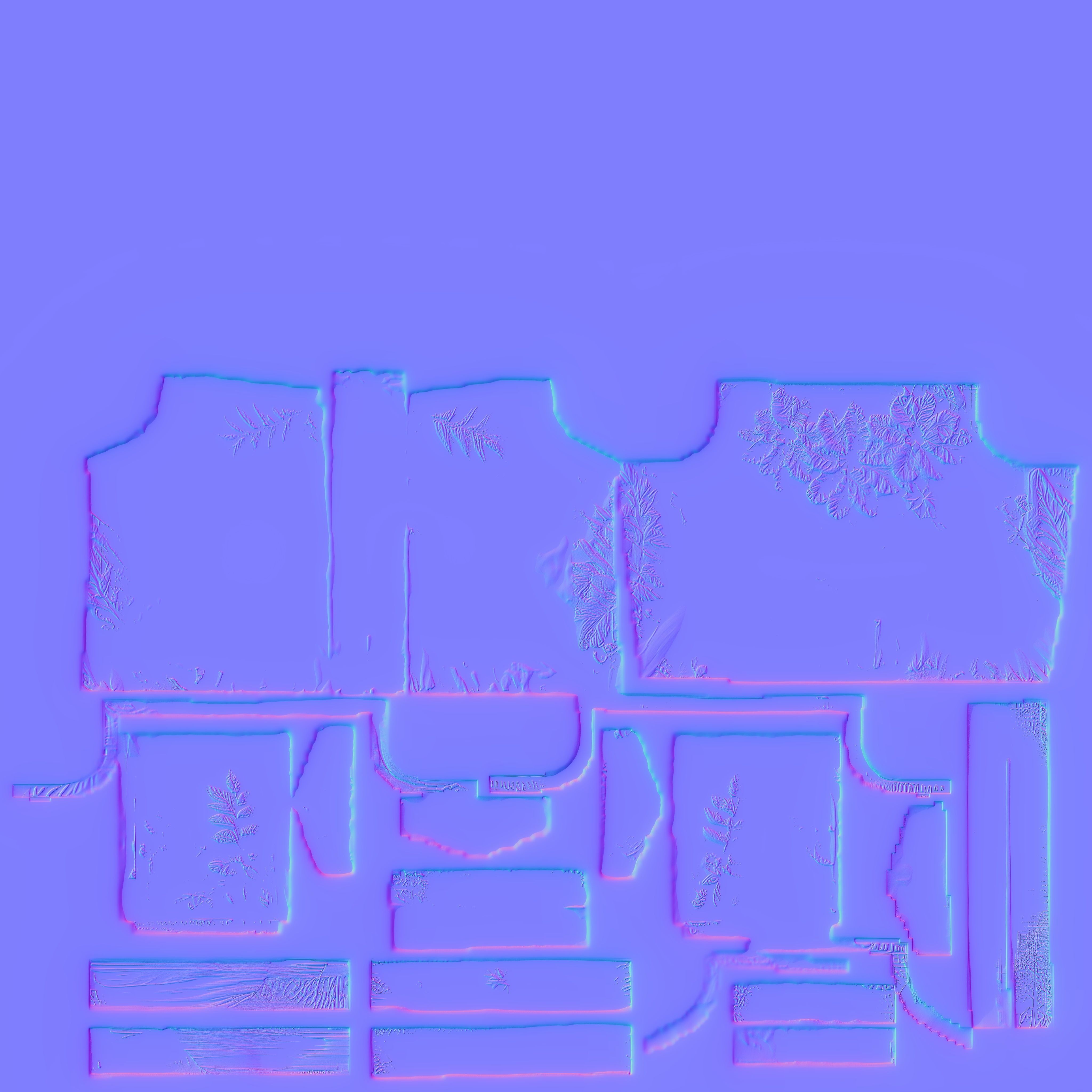 Floral Top PBR 4k  Low-poly 3D model_8