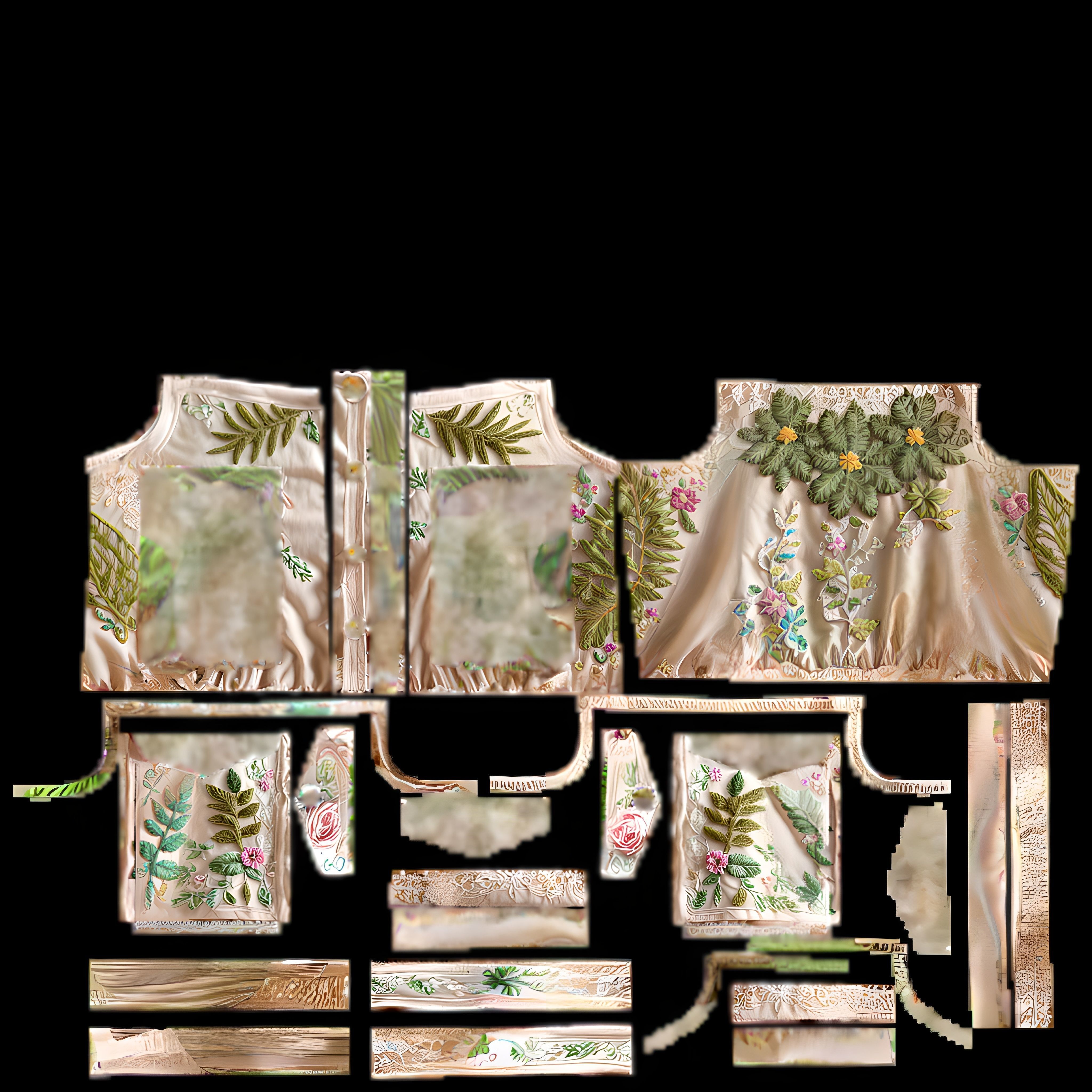 Floral Top PBR 4k  Low-poly 3D model_6