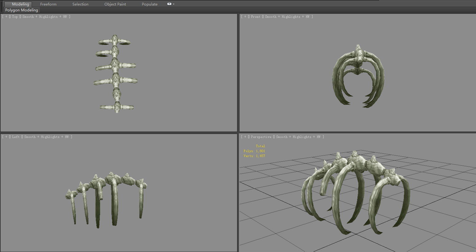 Animal  skeleton - Dinosaur bones Low-poly 3D model_4