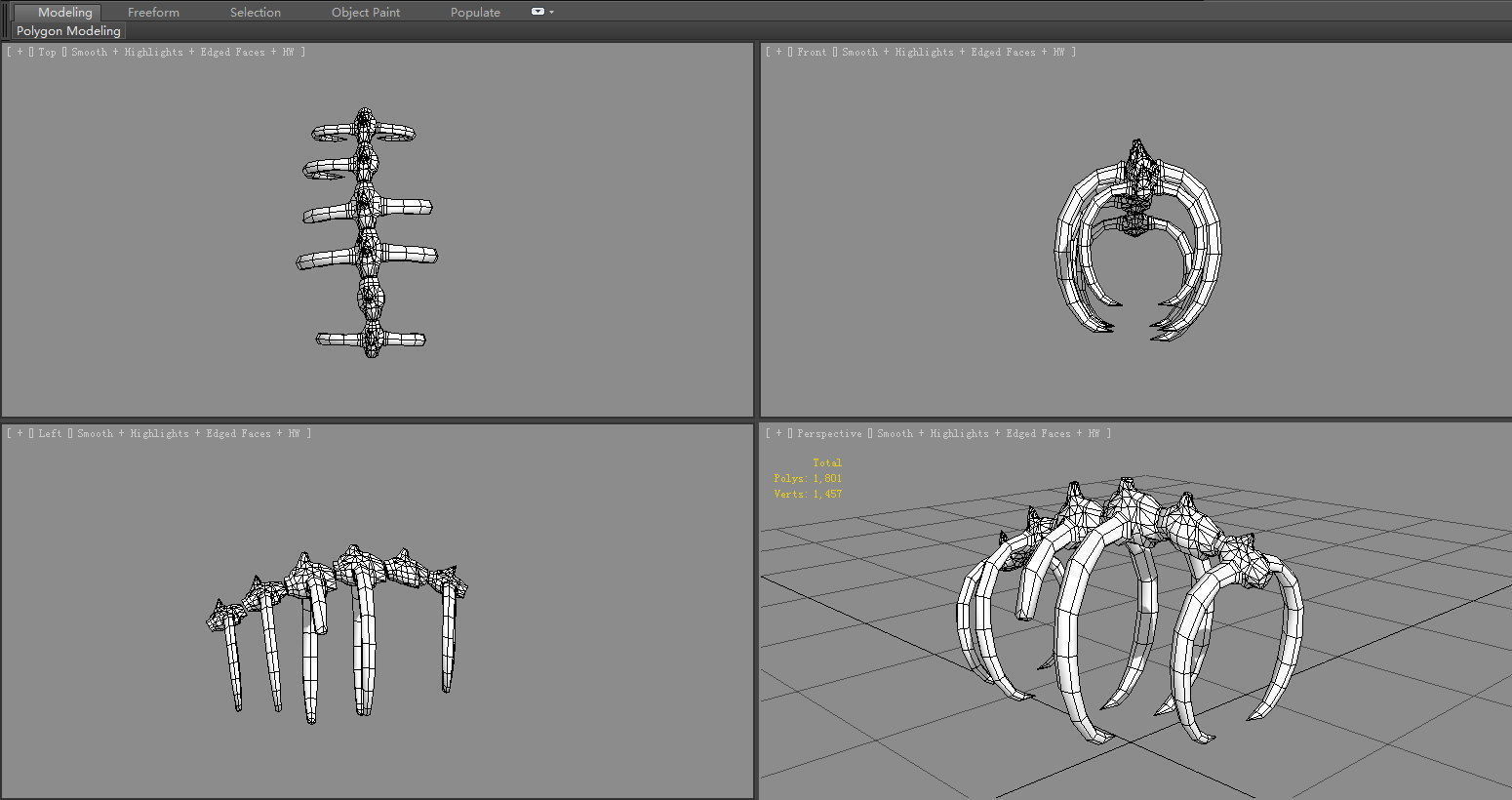 Animal  skeleton - Dinosaur bones Low-poly 3D model_6