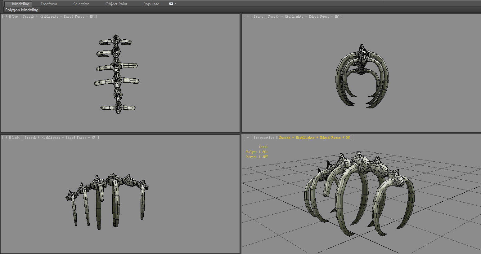 Animal  skeleton - Dinosaur bones Low-poly 3D model_5