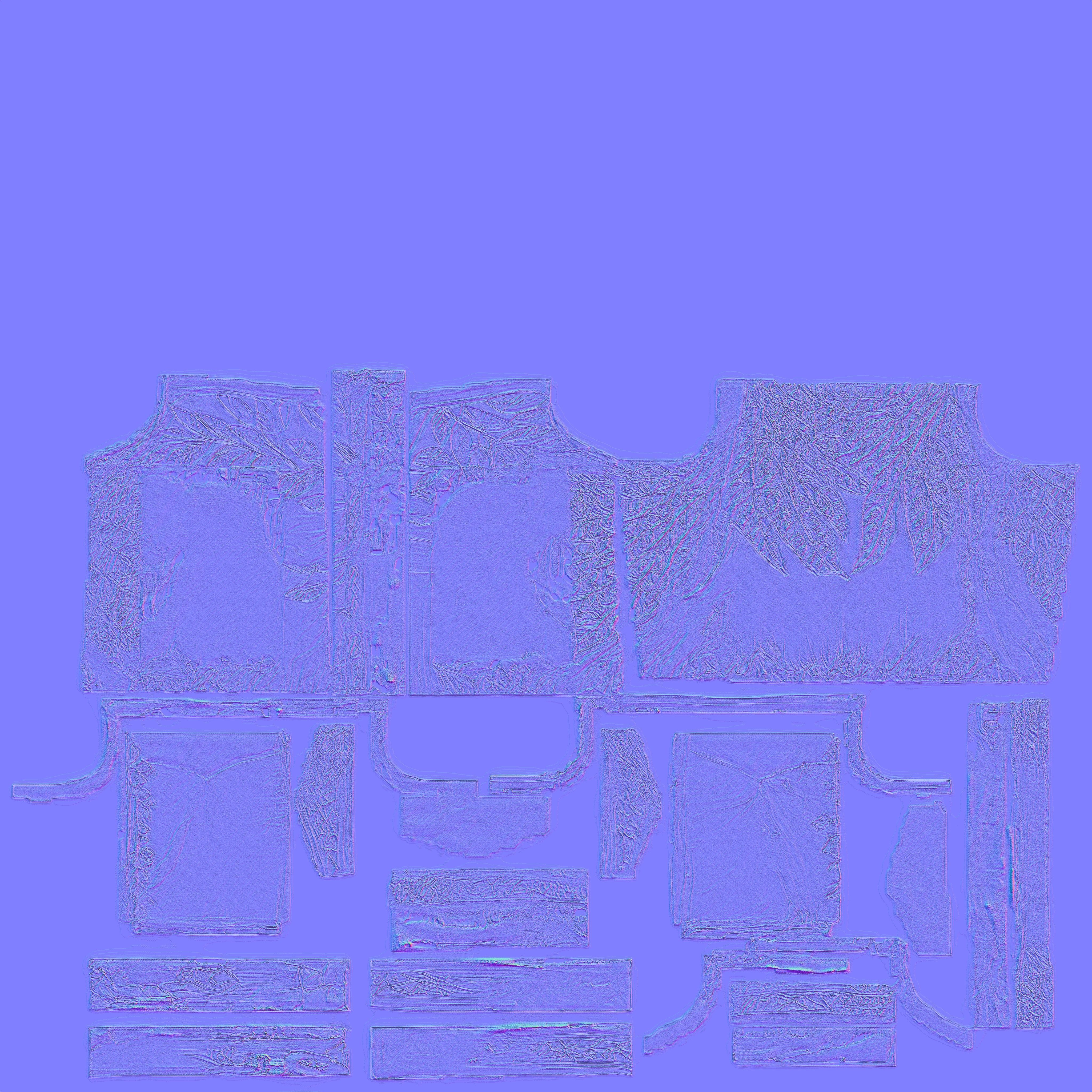 Floral Top PBR 4k Low-poly 3D model_8