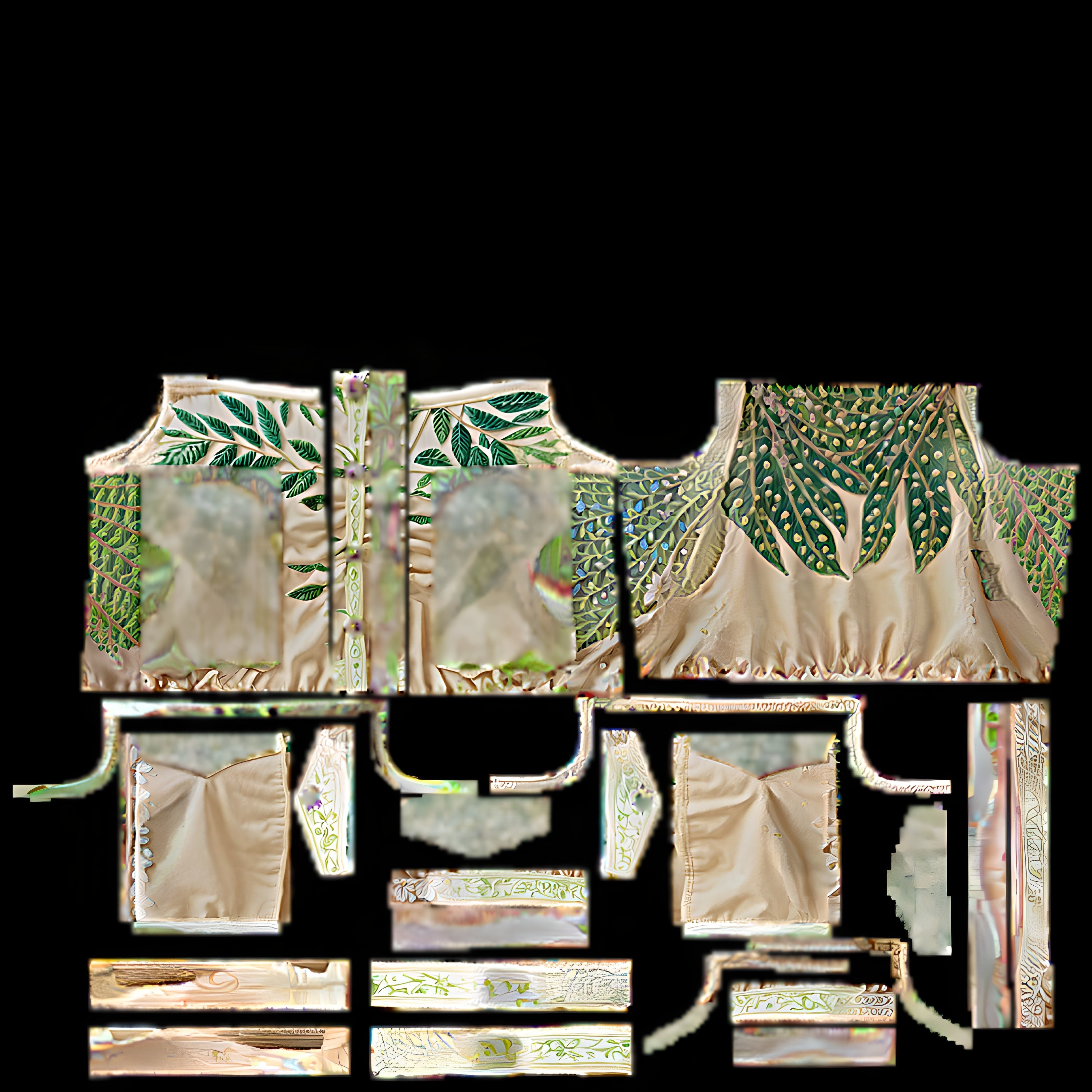 Floral Top PBR 4k Low-poly 3D model_6