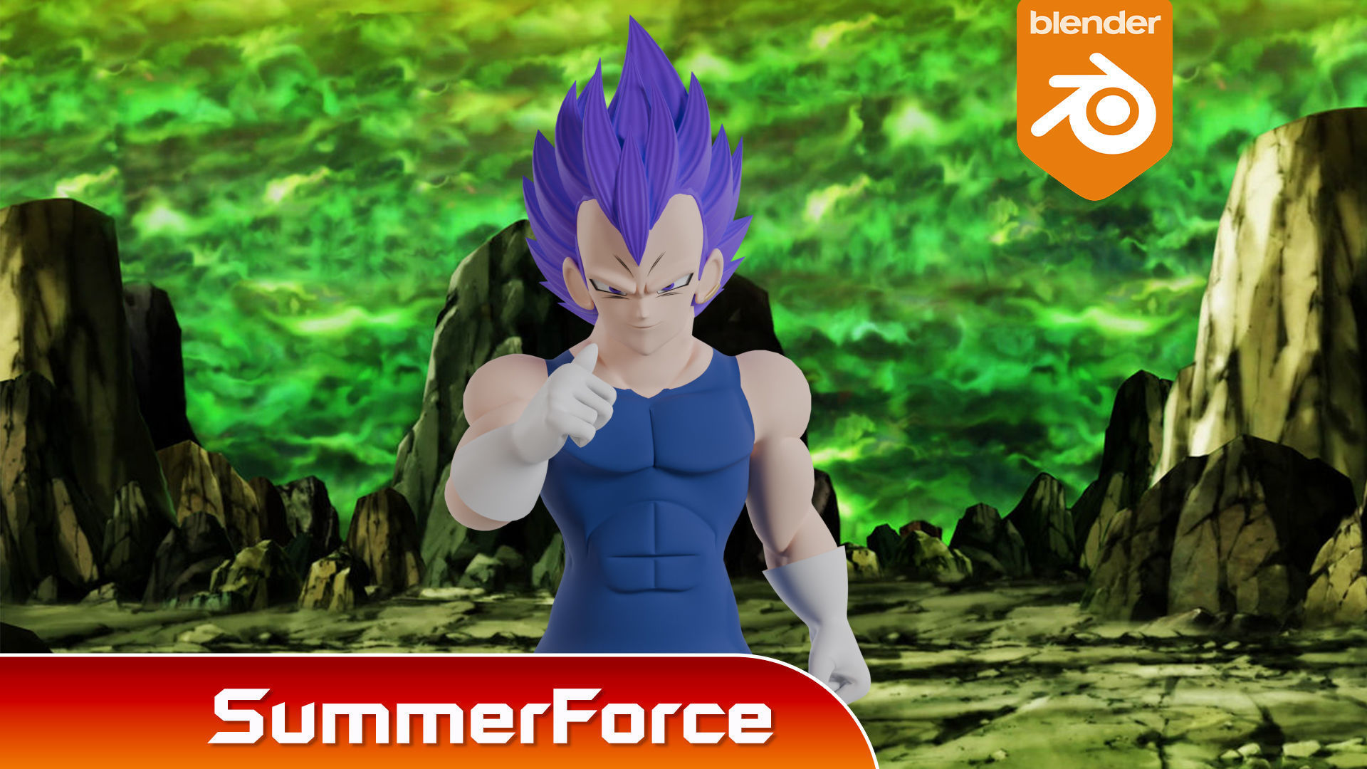 Ultra Ego Vegeta - Dragonball Super 3D model_1