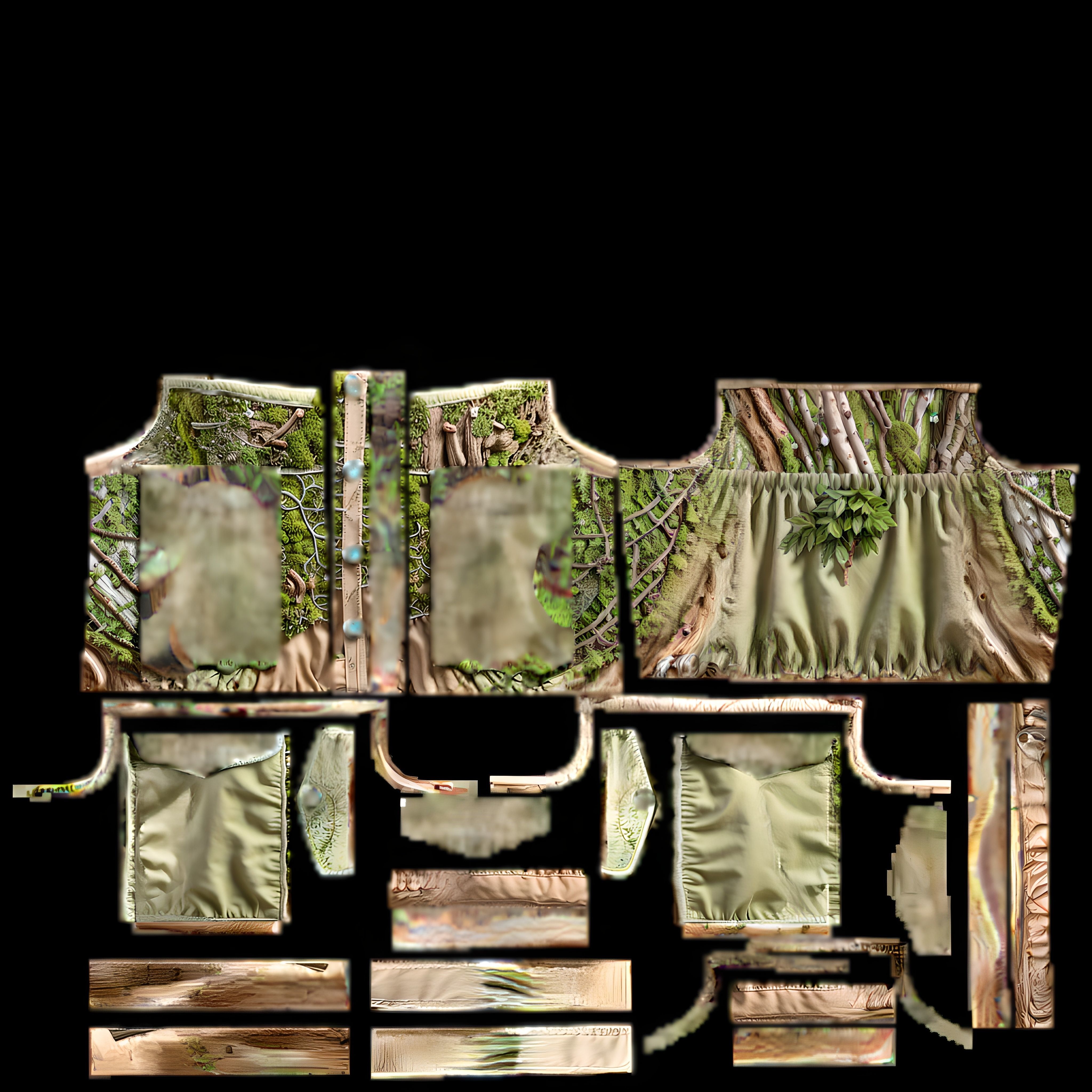 Floral Top PBR 4k Low-poly 3D model_6