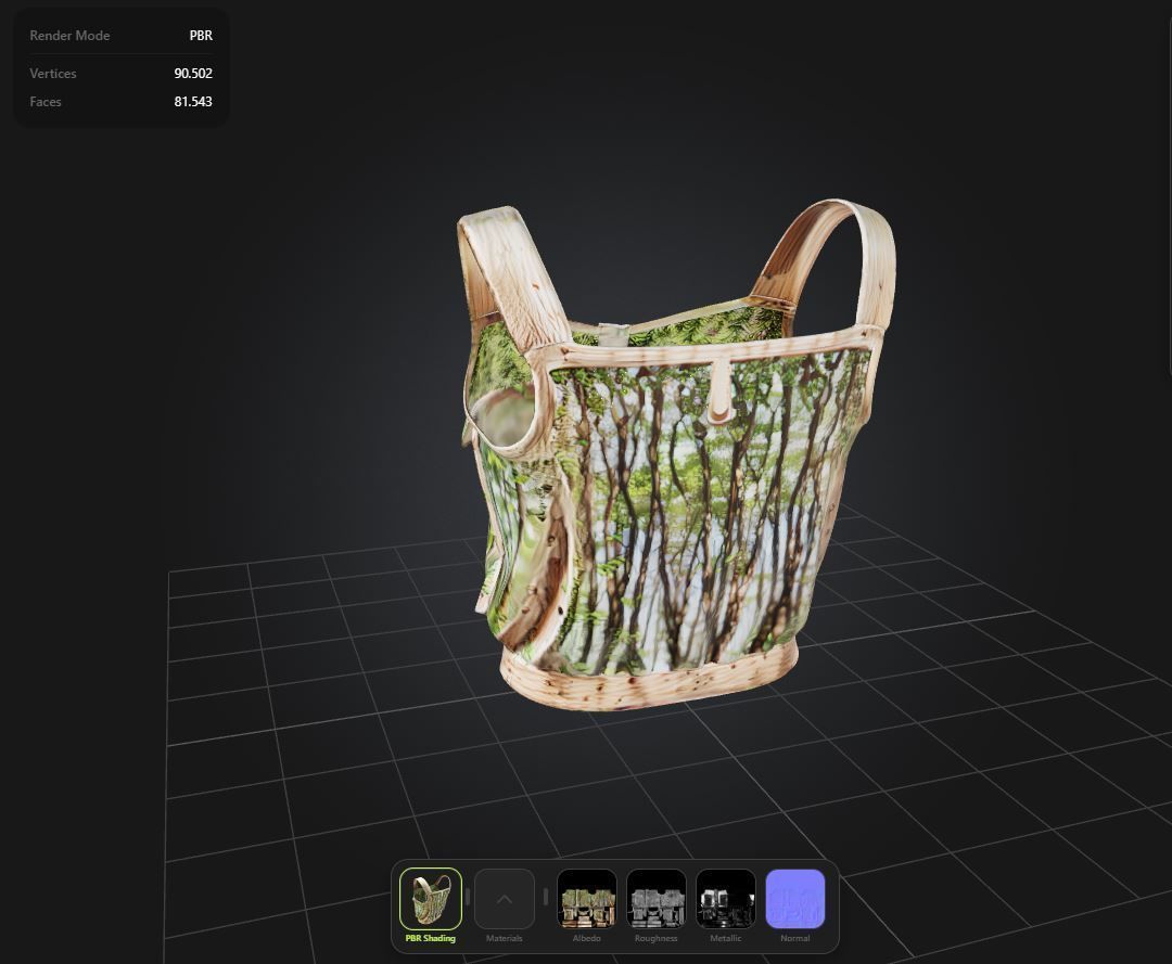 Floral Top PBR 4k Low-poly 3D model_1