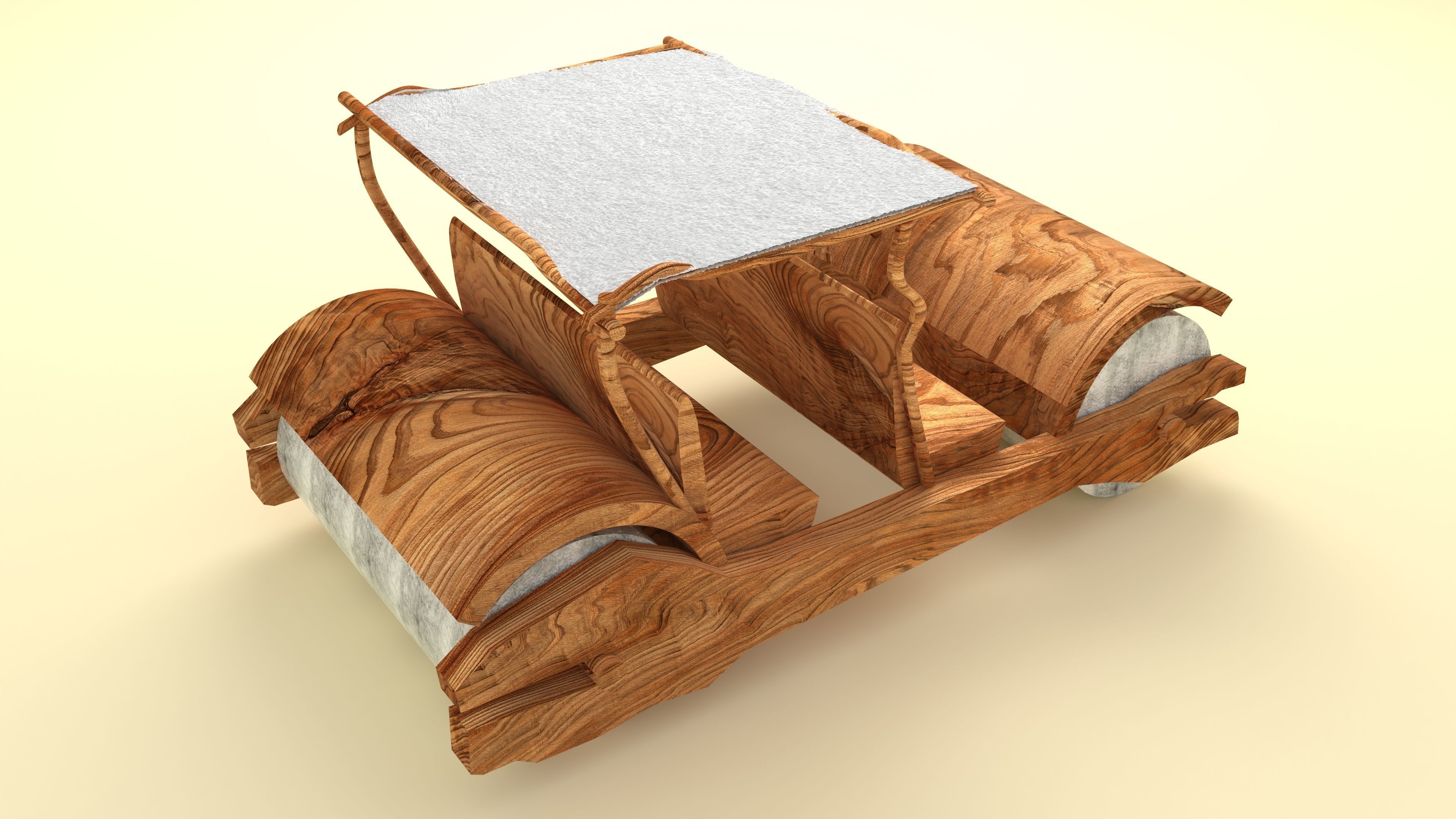 Stone Age Car 4K 3D model_4