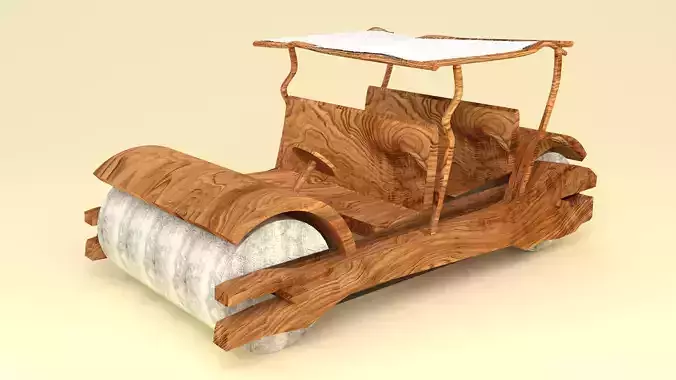 Stone Age Car 4K 3D model